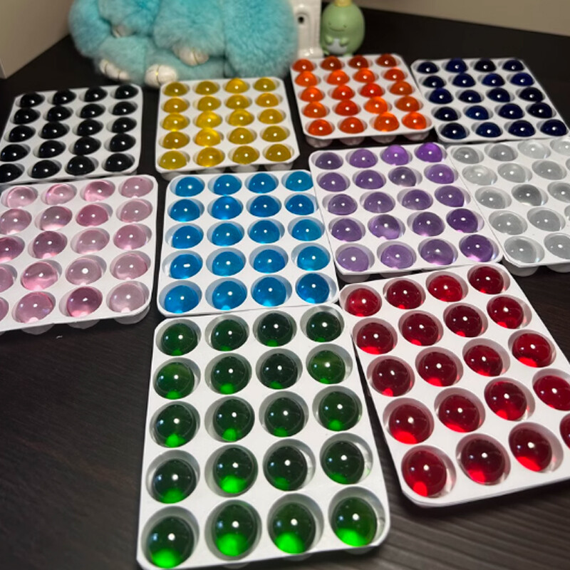 Glass Marbles Transparent Balls In Baked Colours Handmade Materials Pinball 15mm