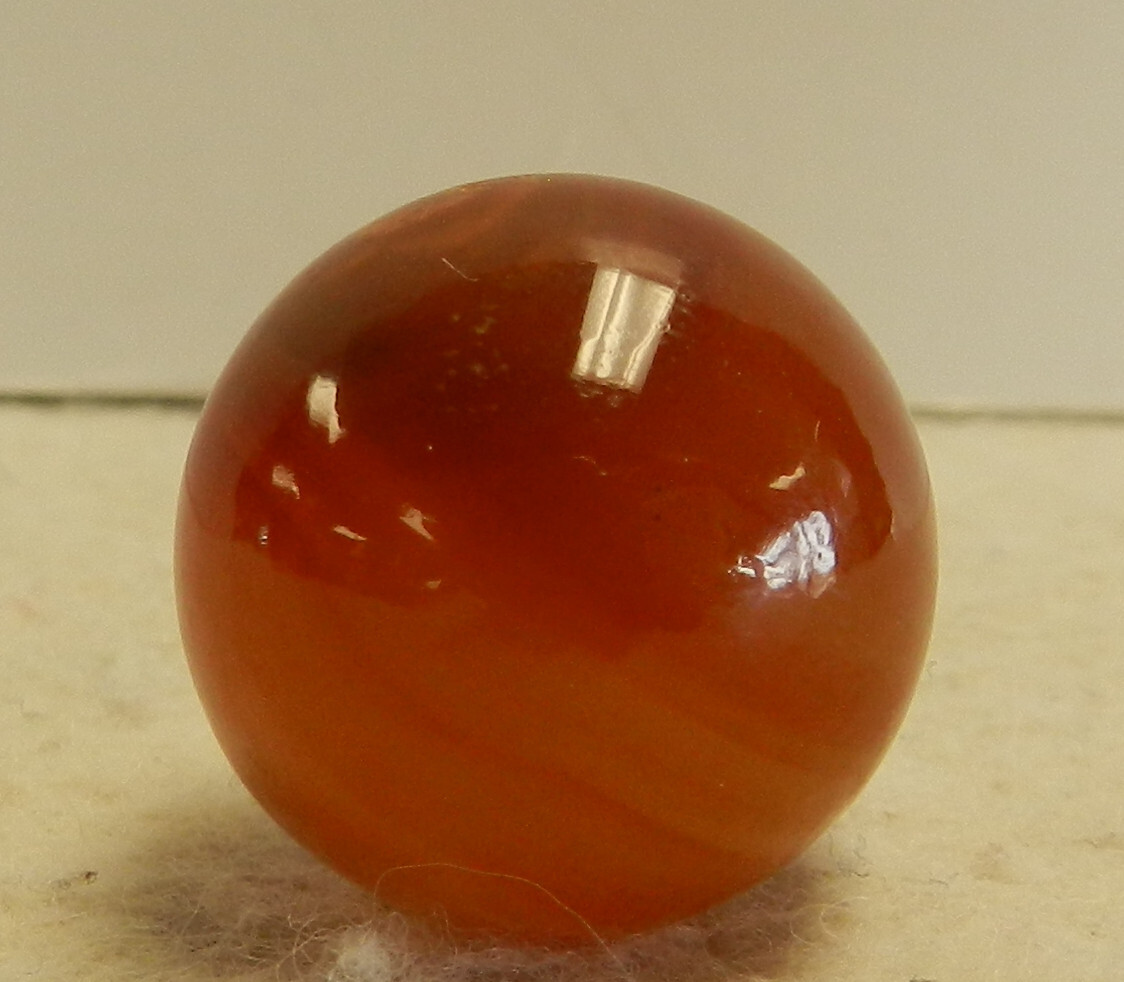 #16037m Large .83 Inches Vintage Faceted Handmade Agate Shooter Marble