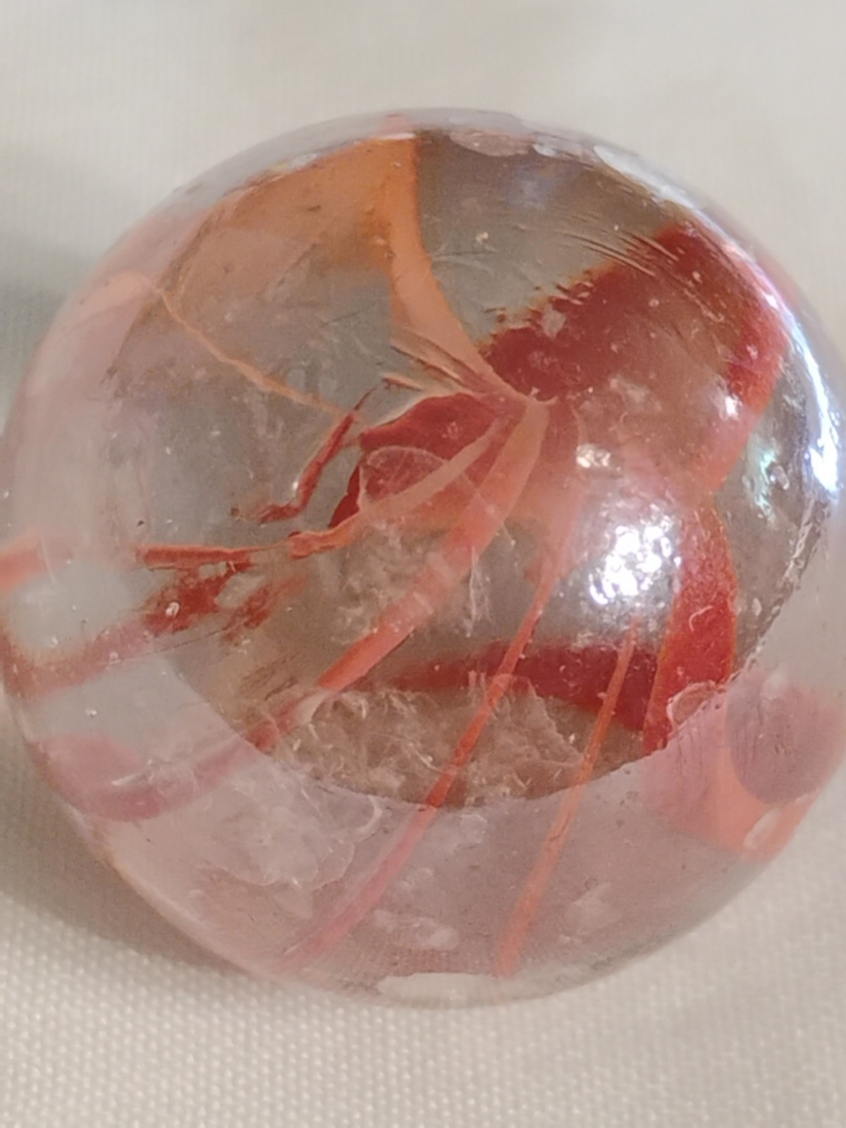Vintage Peltier Marble King Japanese Caged Cat’s Eye Shooter Player Pair Marble?