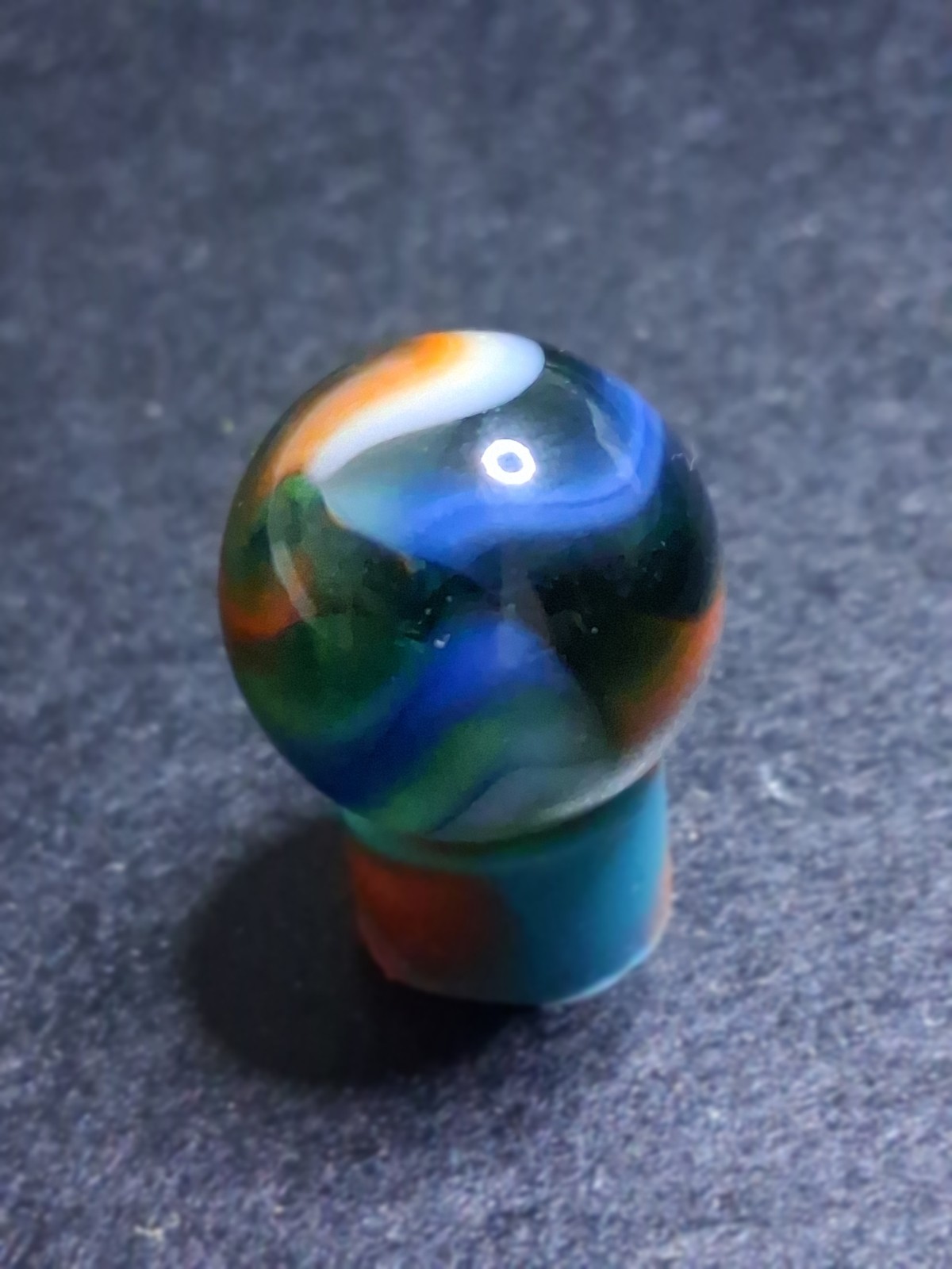 Peltier MCR Multi-Color Rainbow Transparent 5/8 Blue Orange White MINT Vintage