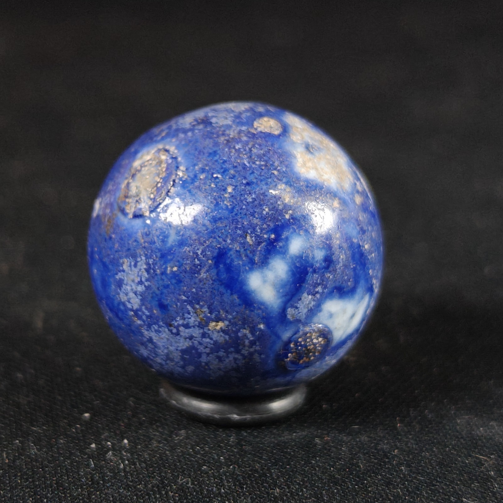 Vintage Marble – Bennington Fancy Glazed 1″ Blue Clay Shooter Boulder