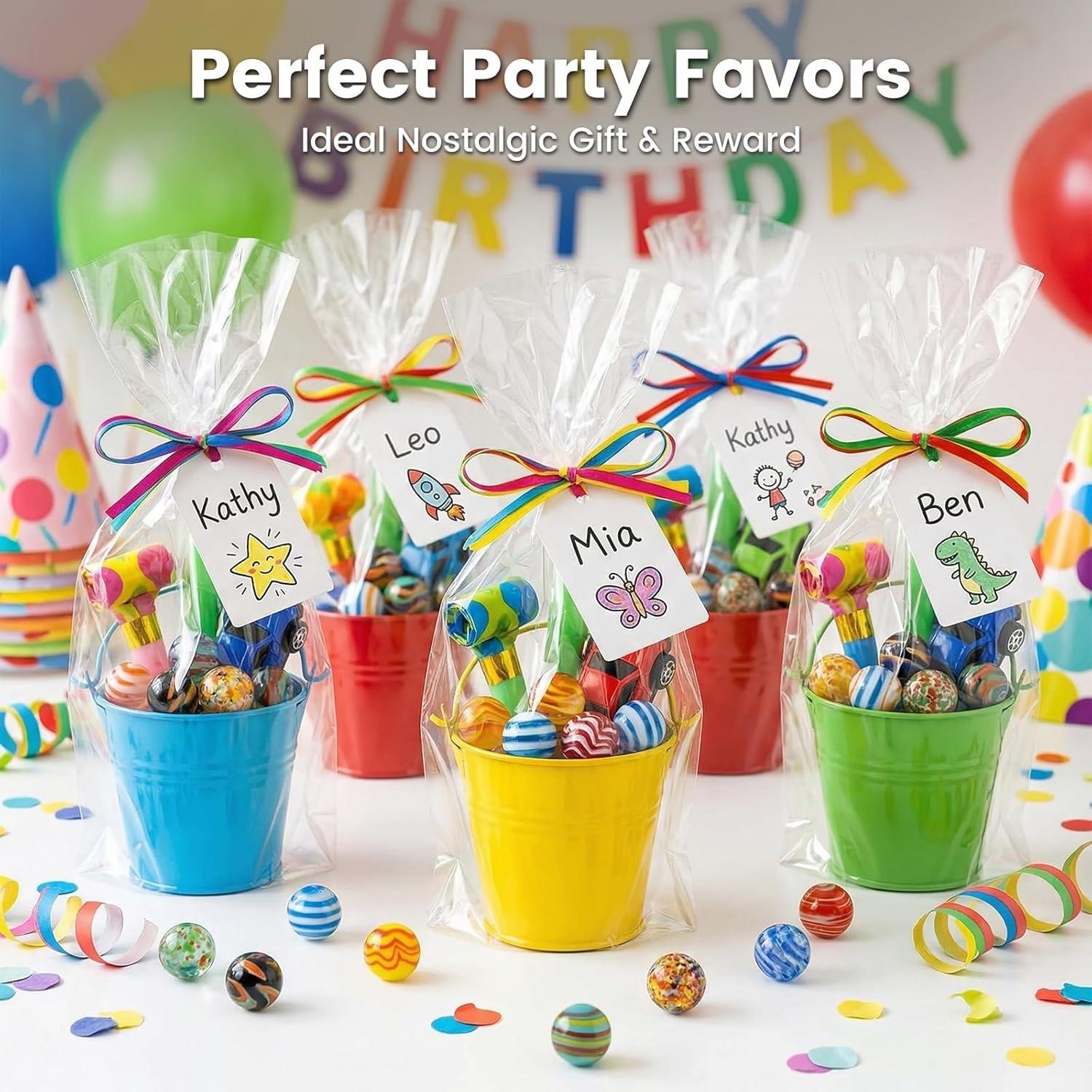 FUTUREPLUSX 20PCS Glass Marbles for Kids, 0.63 Inch Small Colorful Marbles Run A