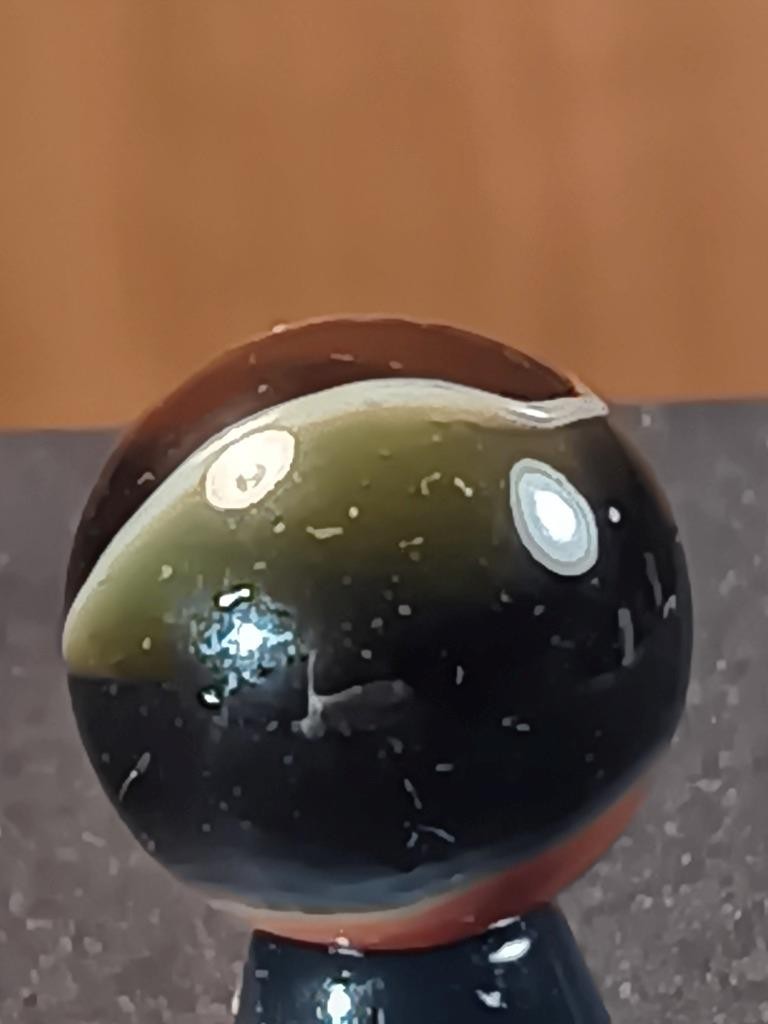 9/16″ Peltier Ferrari Red Pearl White Transparent Rainbo NM Serious Marble B350