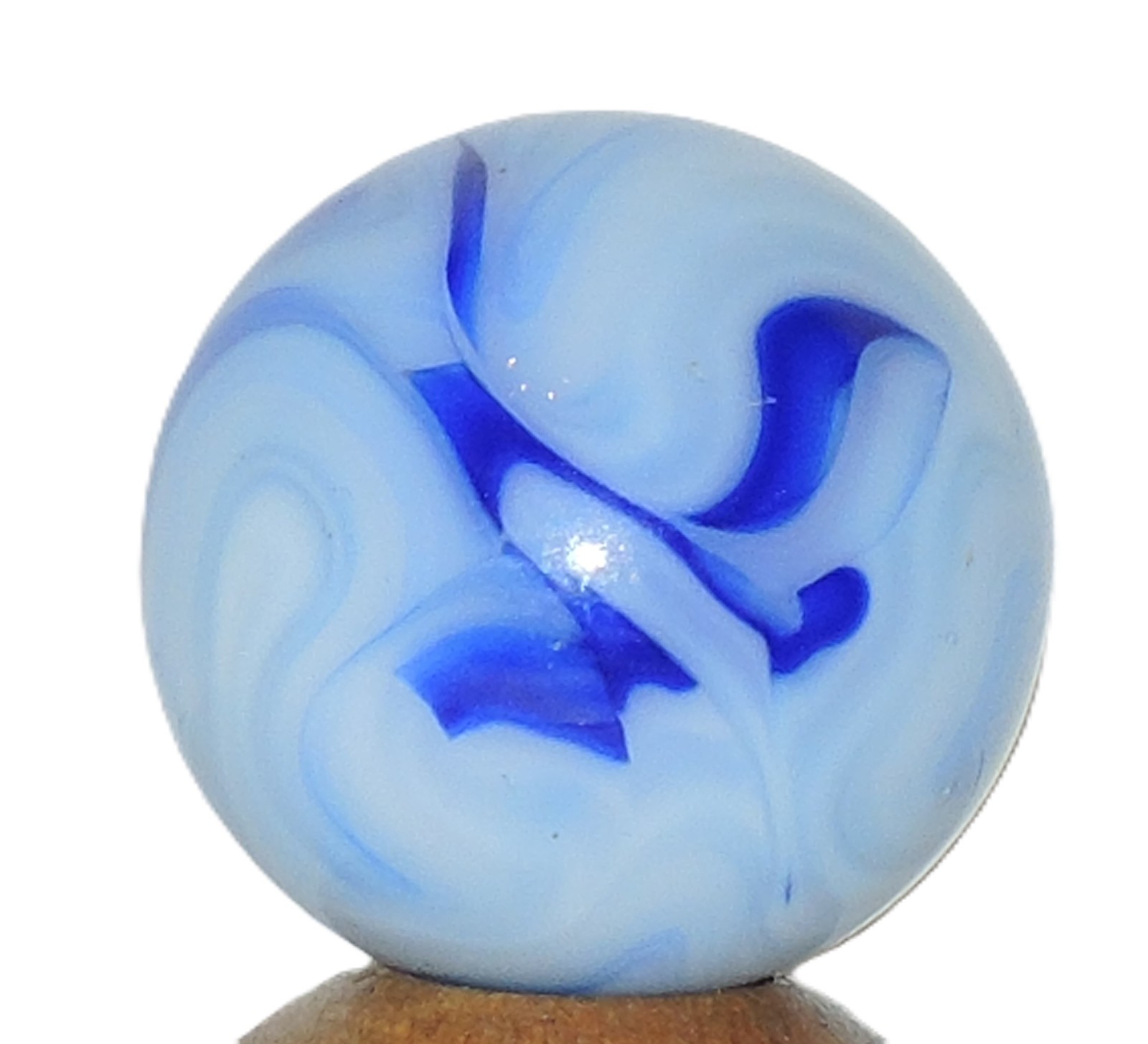 17/32” Killer Busy Ravenswood Blue Raven Flames & Swirls Marble