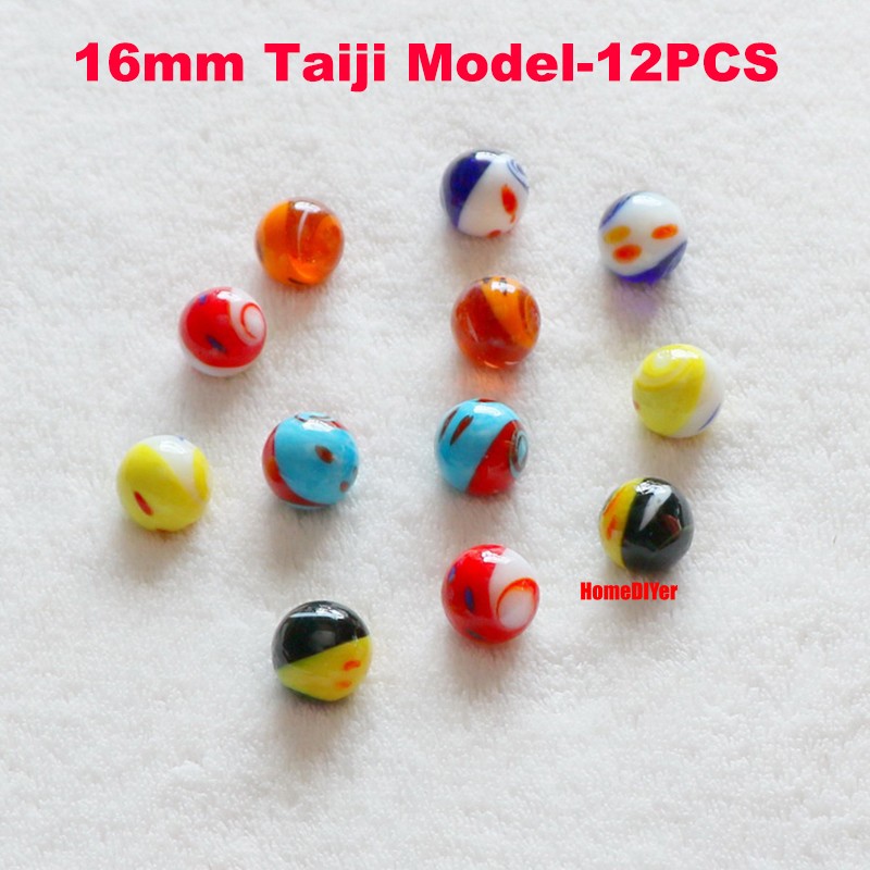 16-18mm Colorful Glass Marbles Kids’ Gifts Toys Games Craft DIY Decorative Balls