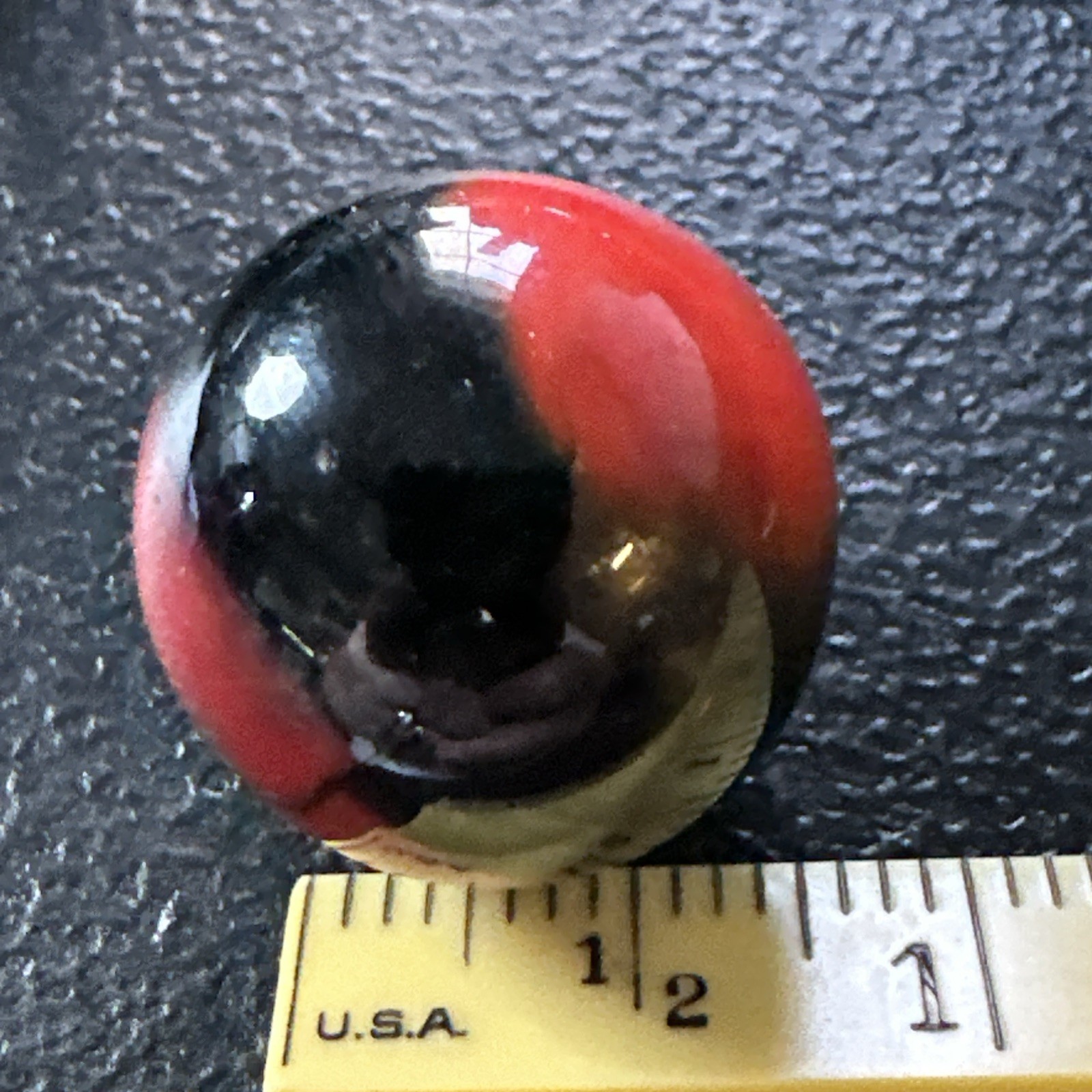 Vintage CAC, Peltier, Other 5/8”(Coral On Black Base