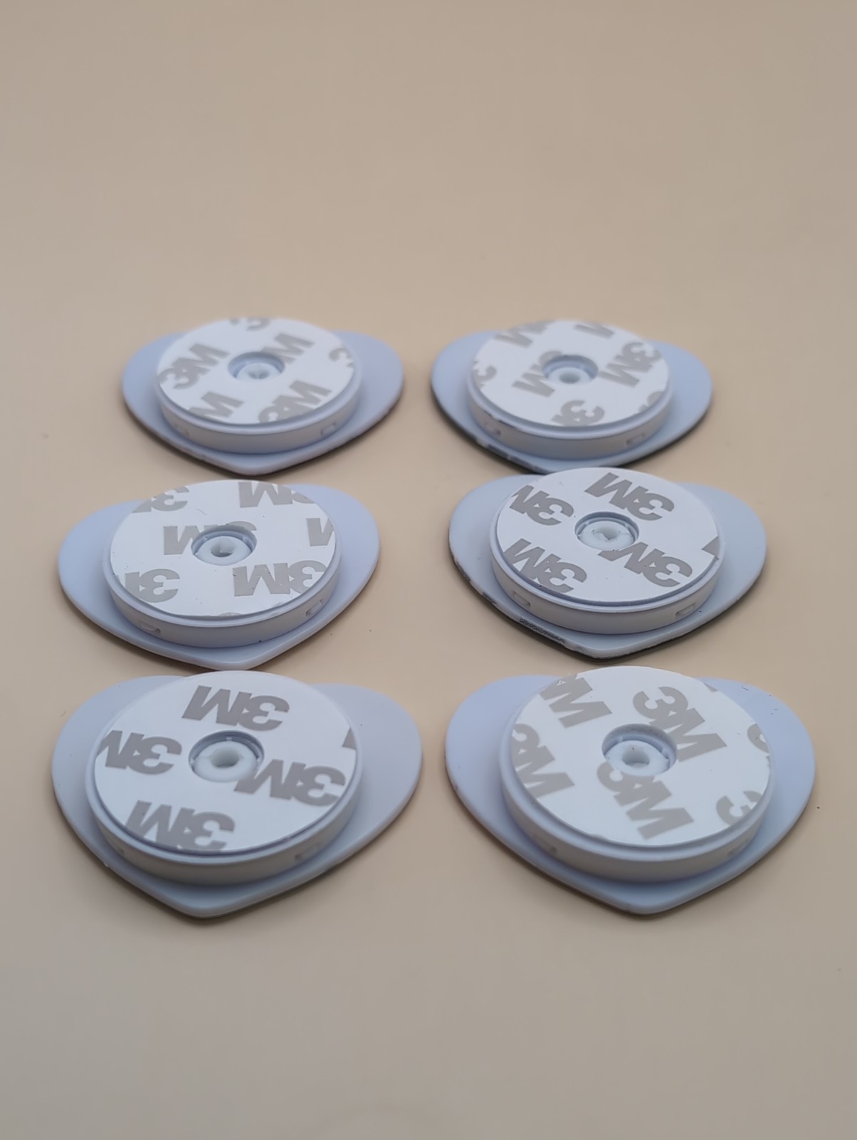 Heart Shape Marble Pop Grip Stand Lot of 6 Black White Phone Holders