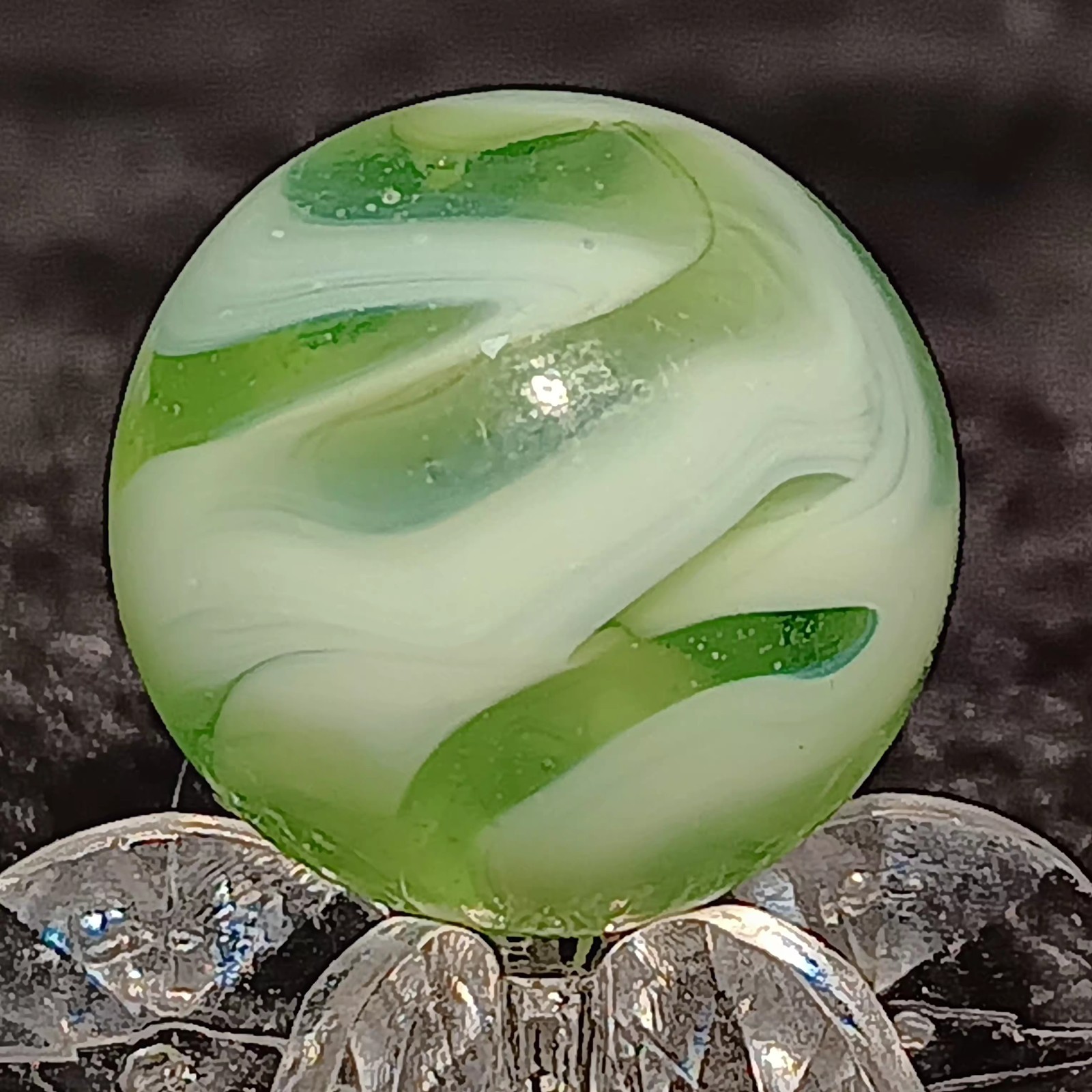 VIntage Alley Agate Swirl Marble. .66″ Mint. Uv. Sistersville. Circa (1931-1932)