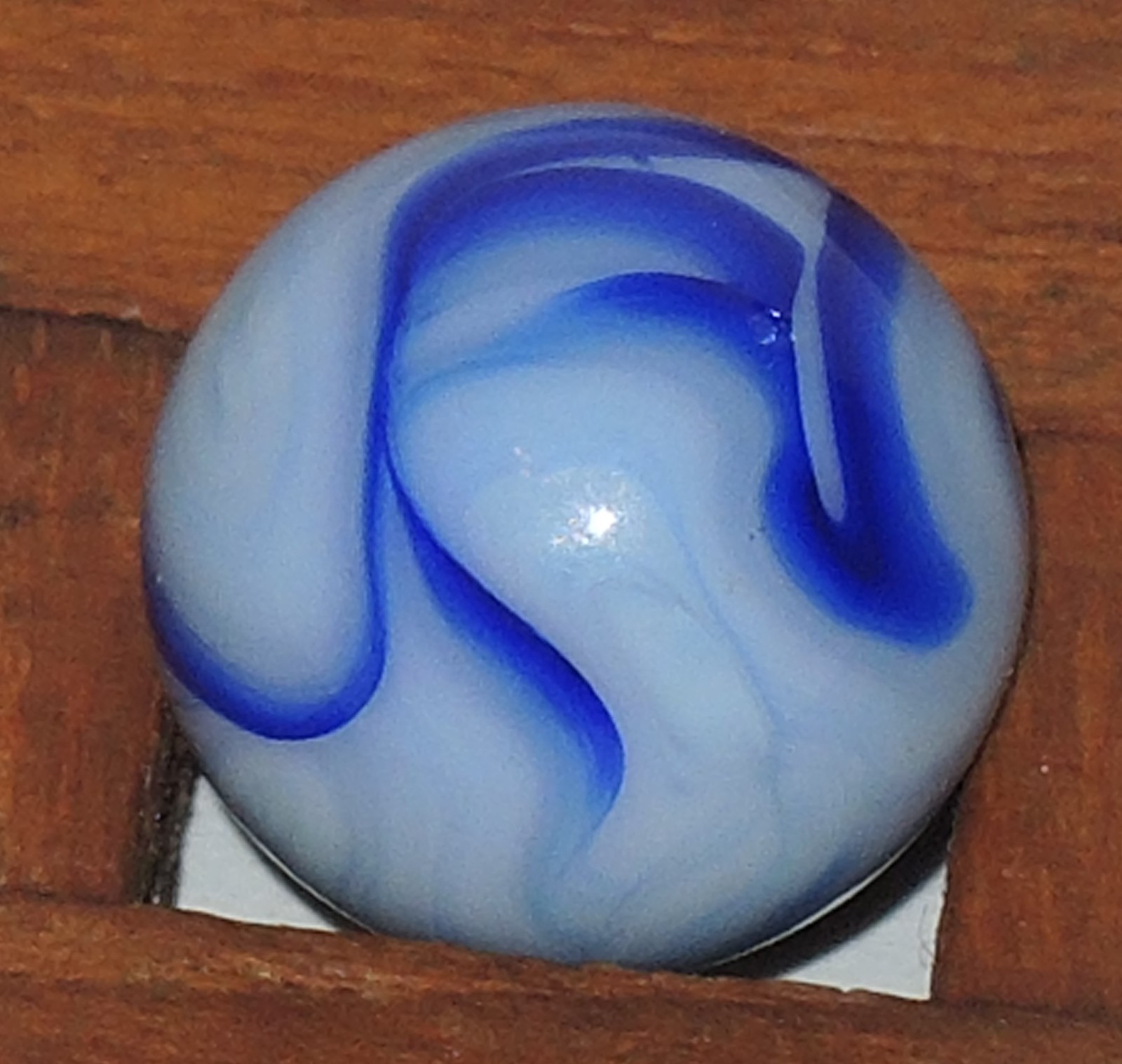 17/32” Killer Busy Ravenswood Blue Raven Flames & Swirls Marble