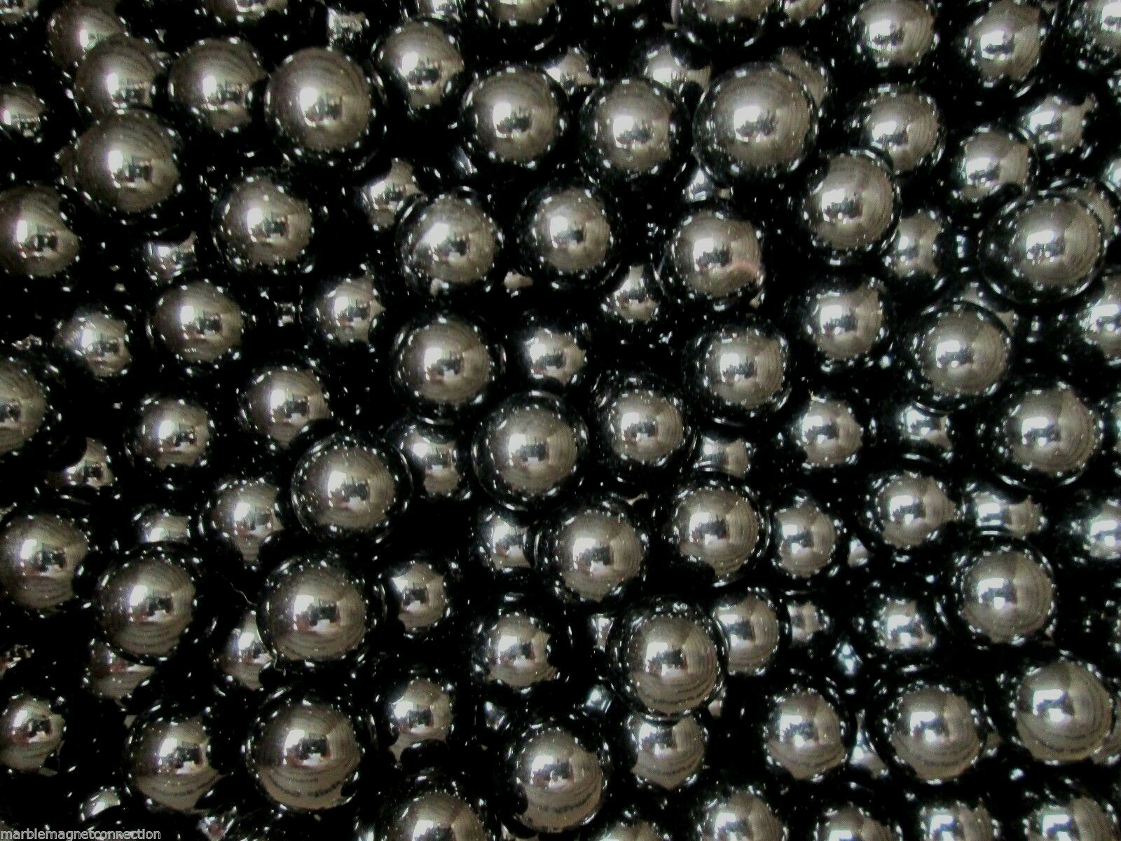 MARBLE LOT 2 POUNDS OF 3/4 INCH / 19MM OPAL BLACK MEGA SHOOTER MARBLES