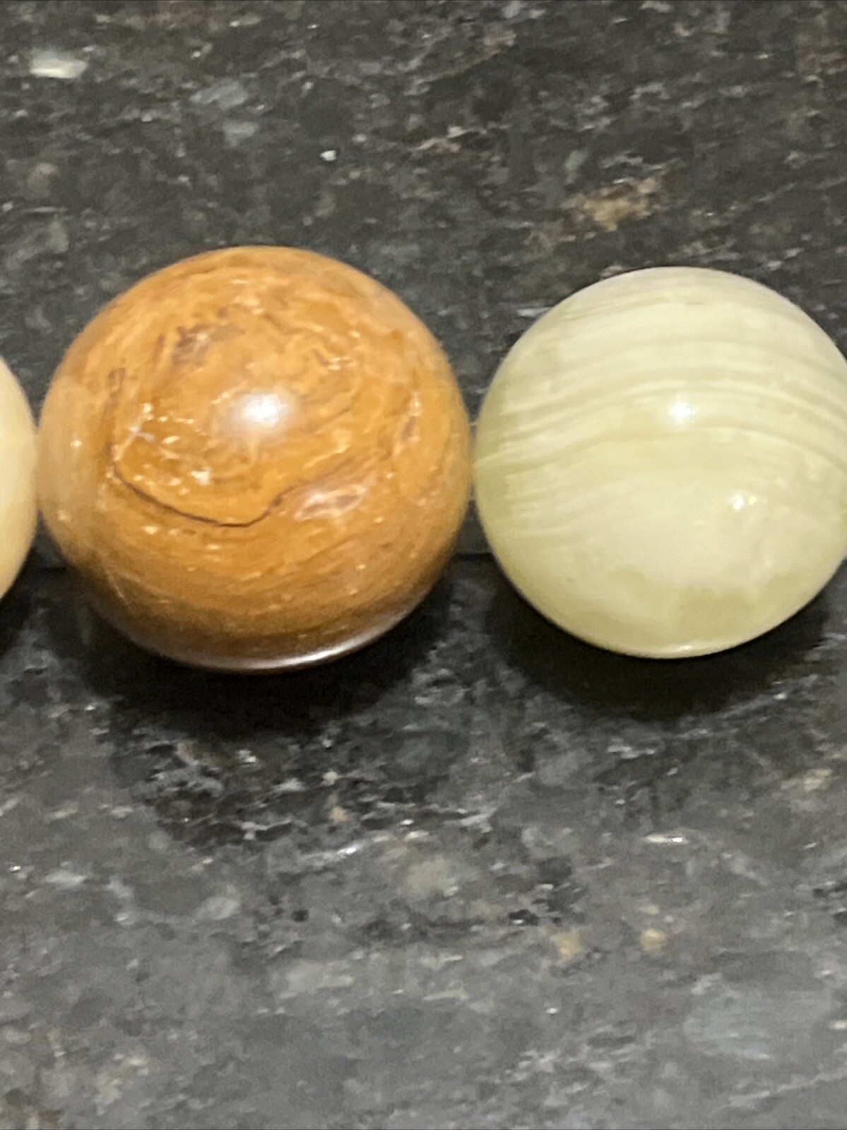 5 VINTAGE LARGE Granite / MARBLE Polished SPHERES