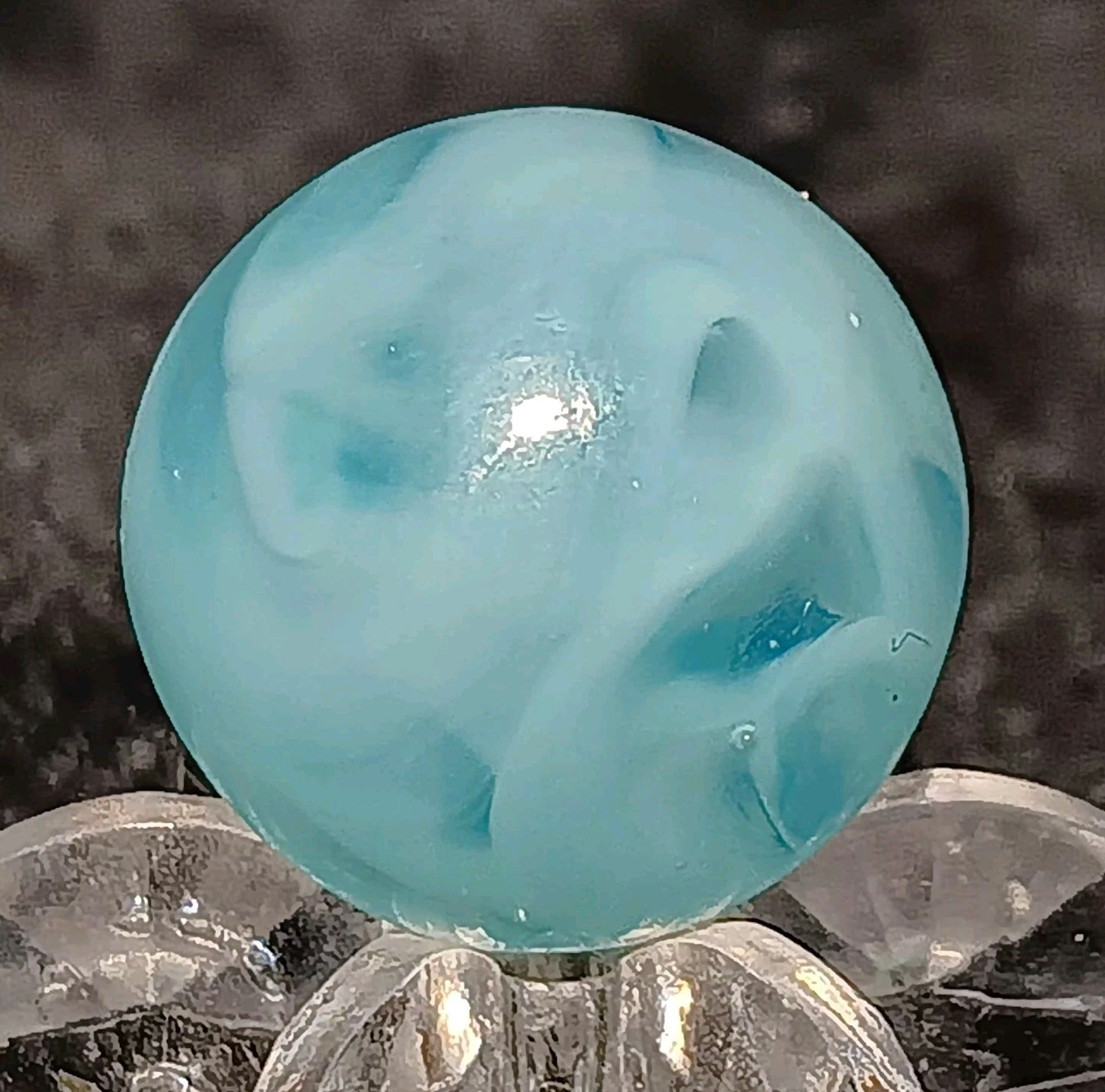 Vintage Champion Agate Furnace Swirl Marble. .59″ Mint. Uv Active.