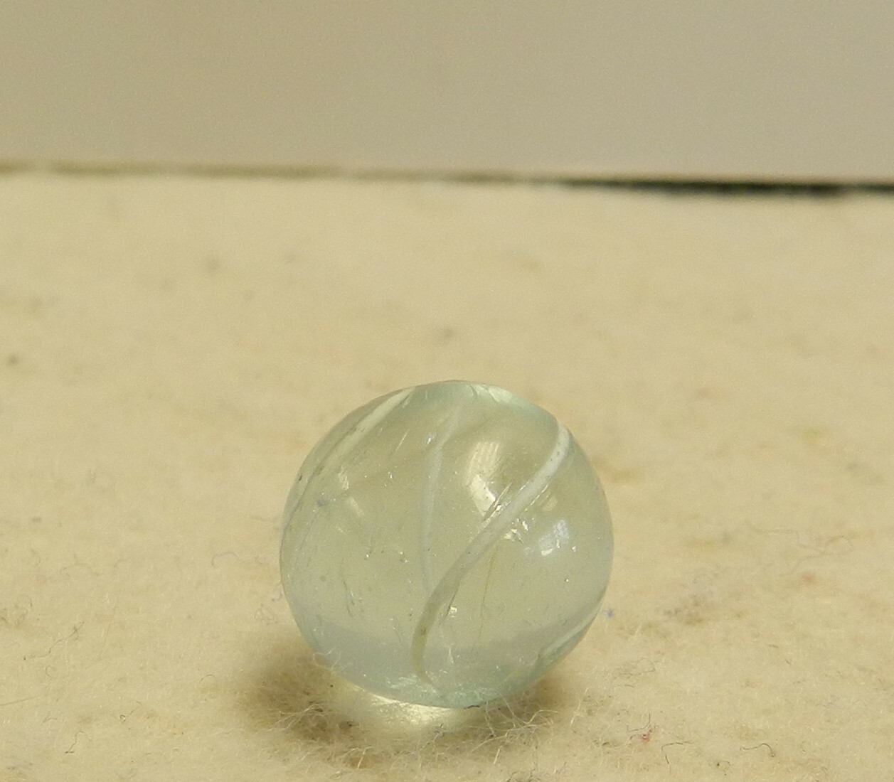 #13595m Tiny Peewee .46 Inches Vintage German Handmade Marble Near Mint