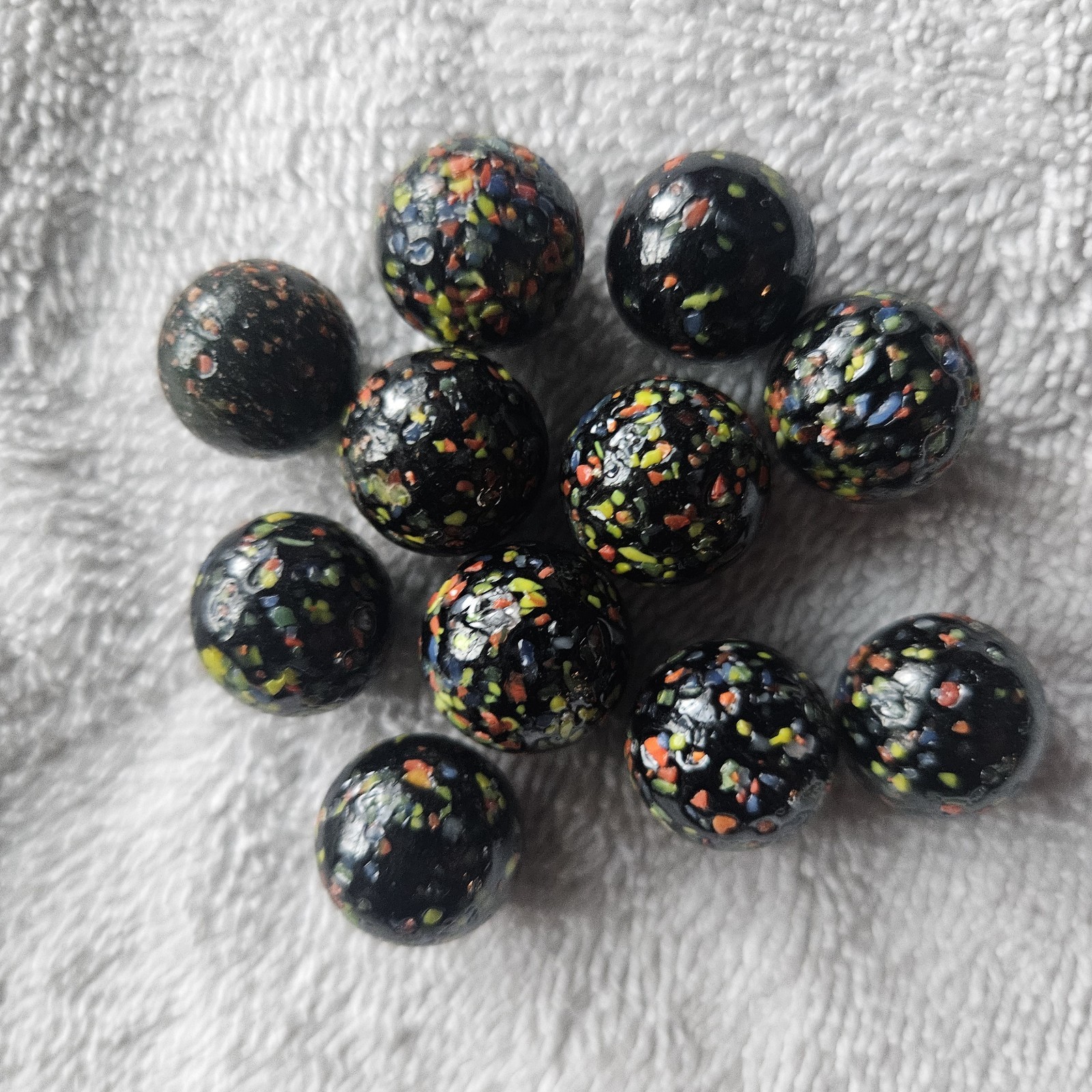 Vintage Vacor Destroyer Confetti Glass Marble Lot of 11 Group 2