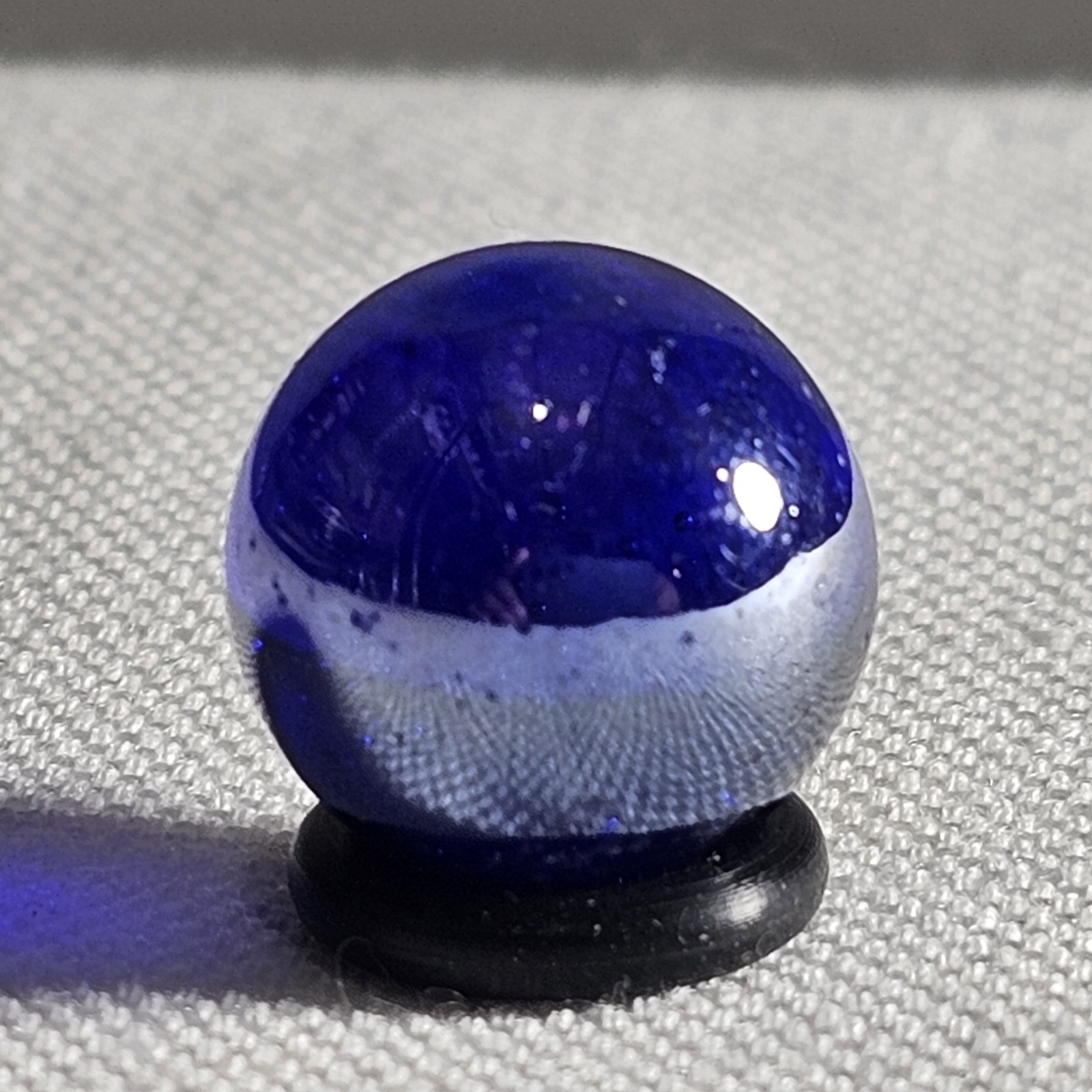 Iridescent Marble Unknown Maker .60 Inch Carnival Marble Blue Base