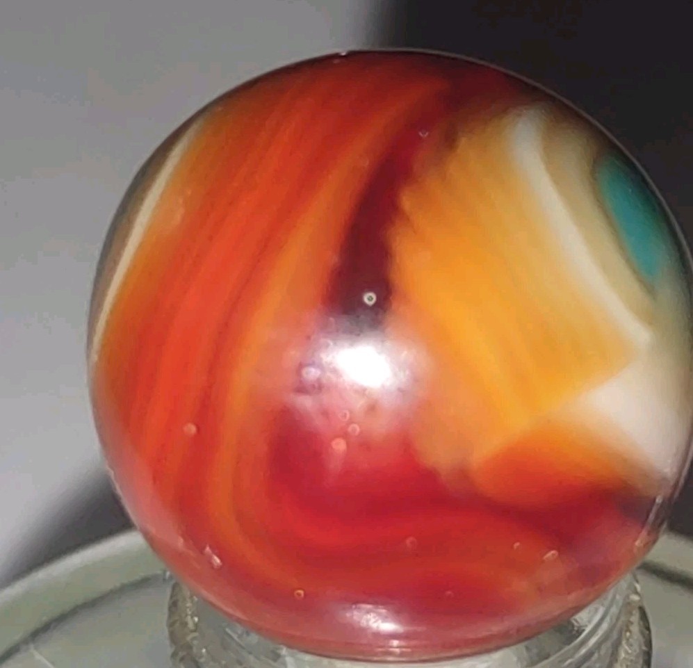 3513 – JABO Classic Marble – 🇺🇸 U.S.A.🇺🇲 .59″ 🟠UV Glower🟠