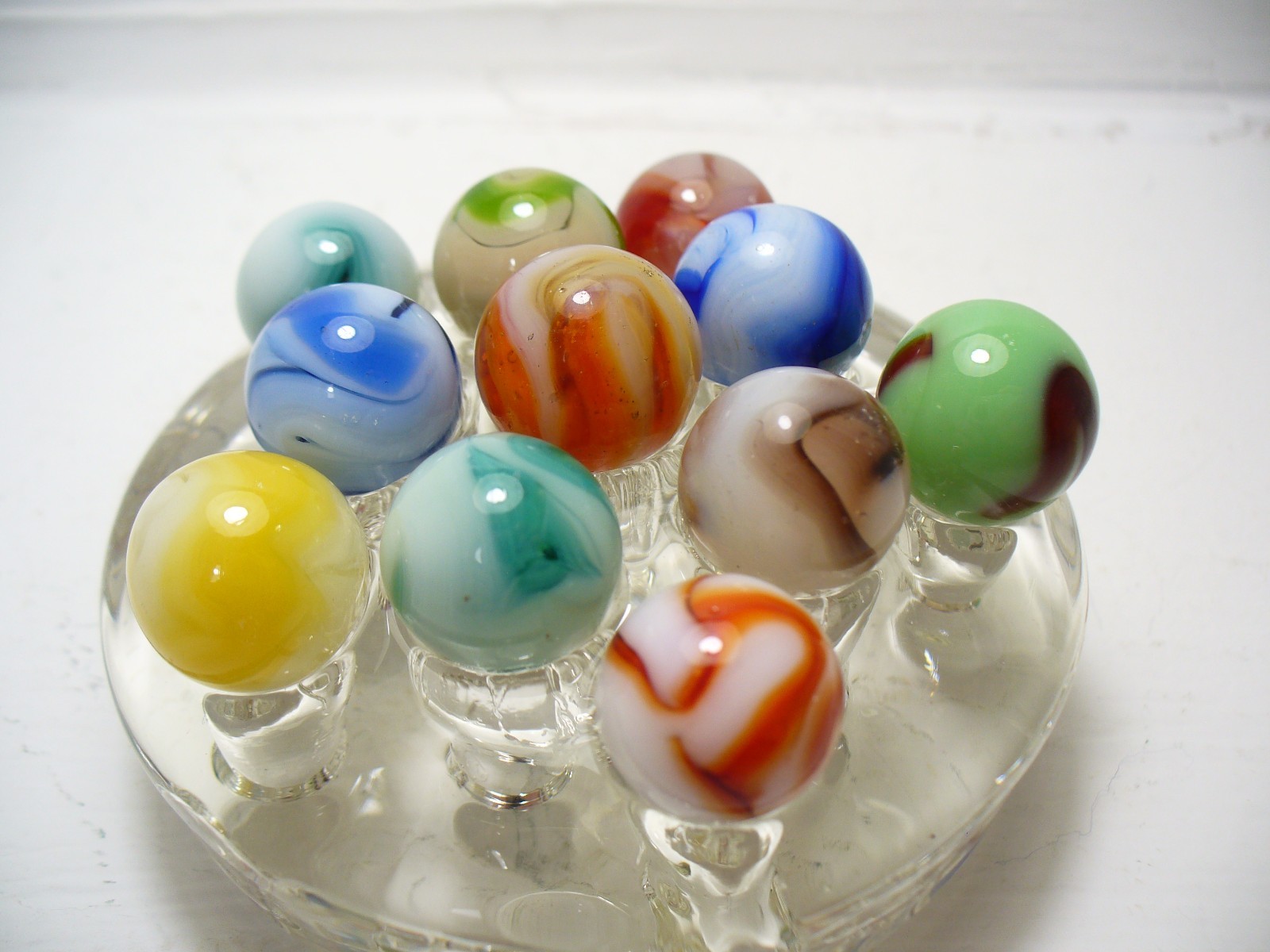 #1105 Marbles 11 pcs. Vintage West Virginia Swirls Alley, Champion