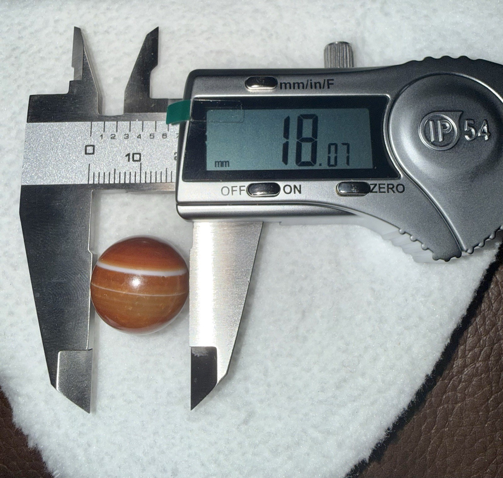 Antique German Banded Agate Marble 18mm 11/16″ Shooter Carnelian Stone Bullseye
