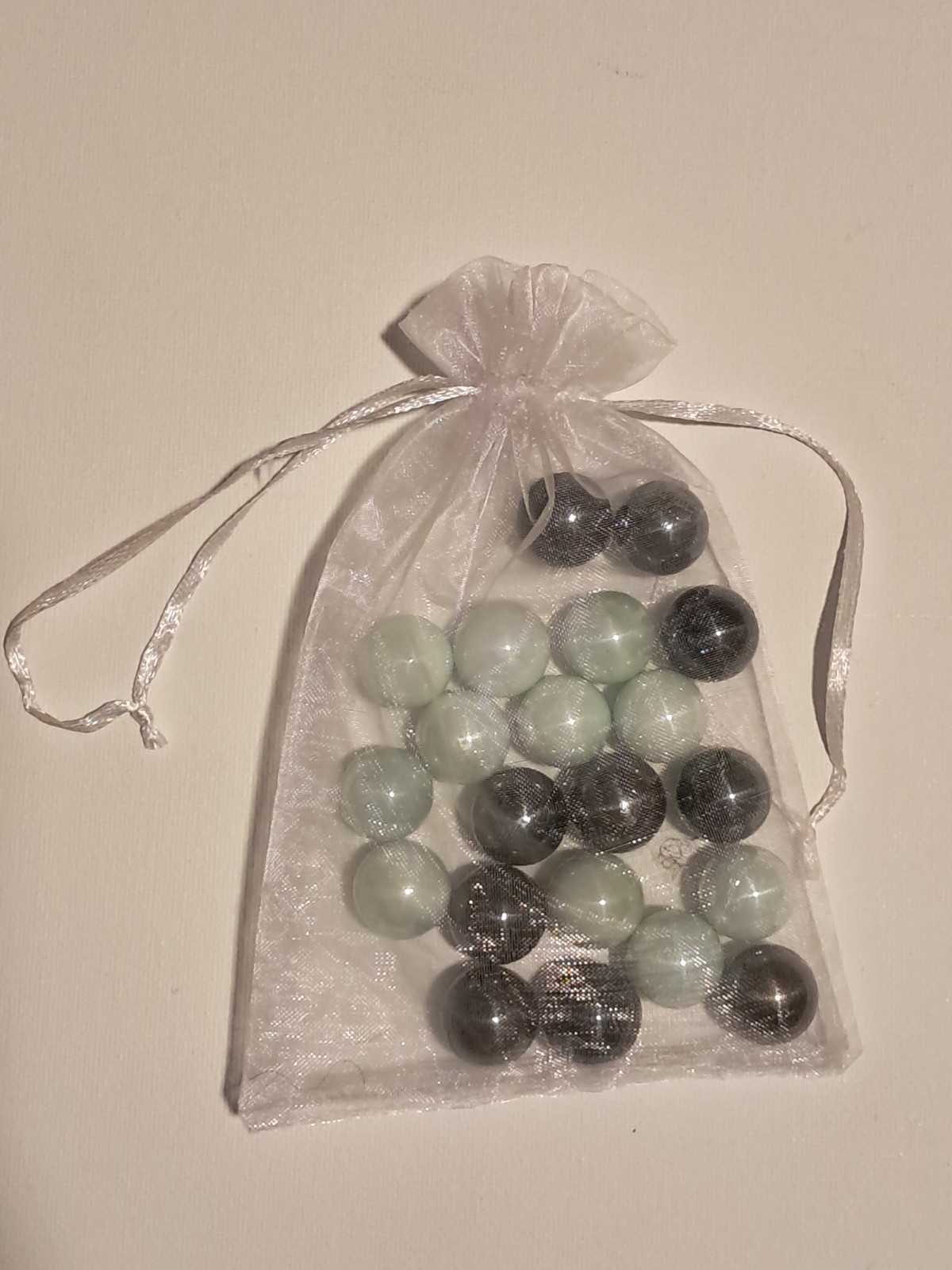 21 Mixed Machine Made Toy Marbles Assortment in Mesh Bag for Ages 4-7 and 8-11