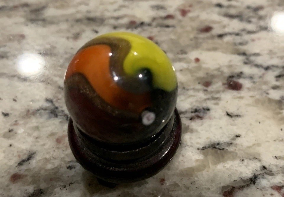 HTF Peltier MARBLE GOLDEN REBEL Heavy AV+ GOLDEN YELLOW RED BLACK RIBBONS 21mm