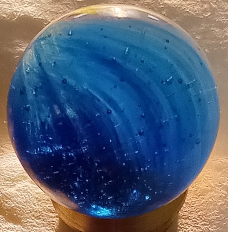 Vintage Master COBALT Sunburst Marble BUBBLY BEAUTY NM Midnight Blue 5/8″ WOWSER