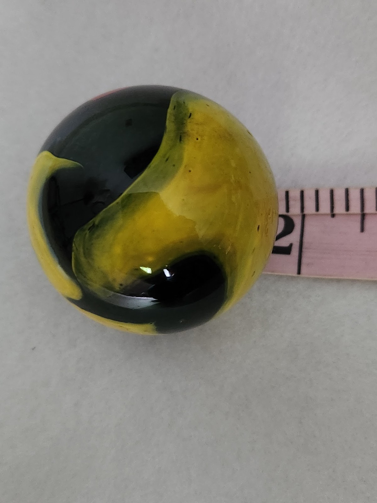 Vintage Large Akro Vacor? Indian Blanket Corkscrew Atmosphere Marble 1.75″