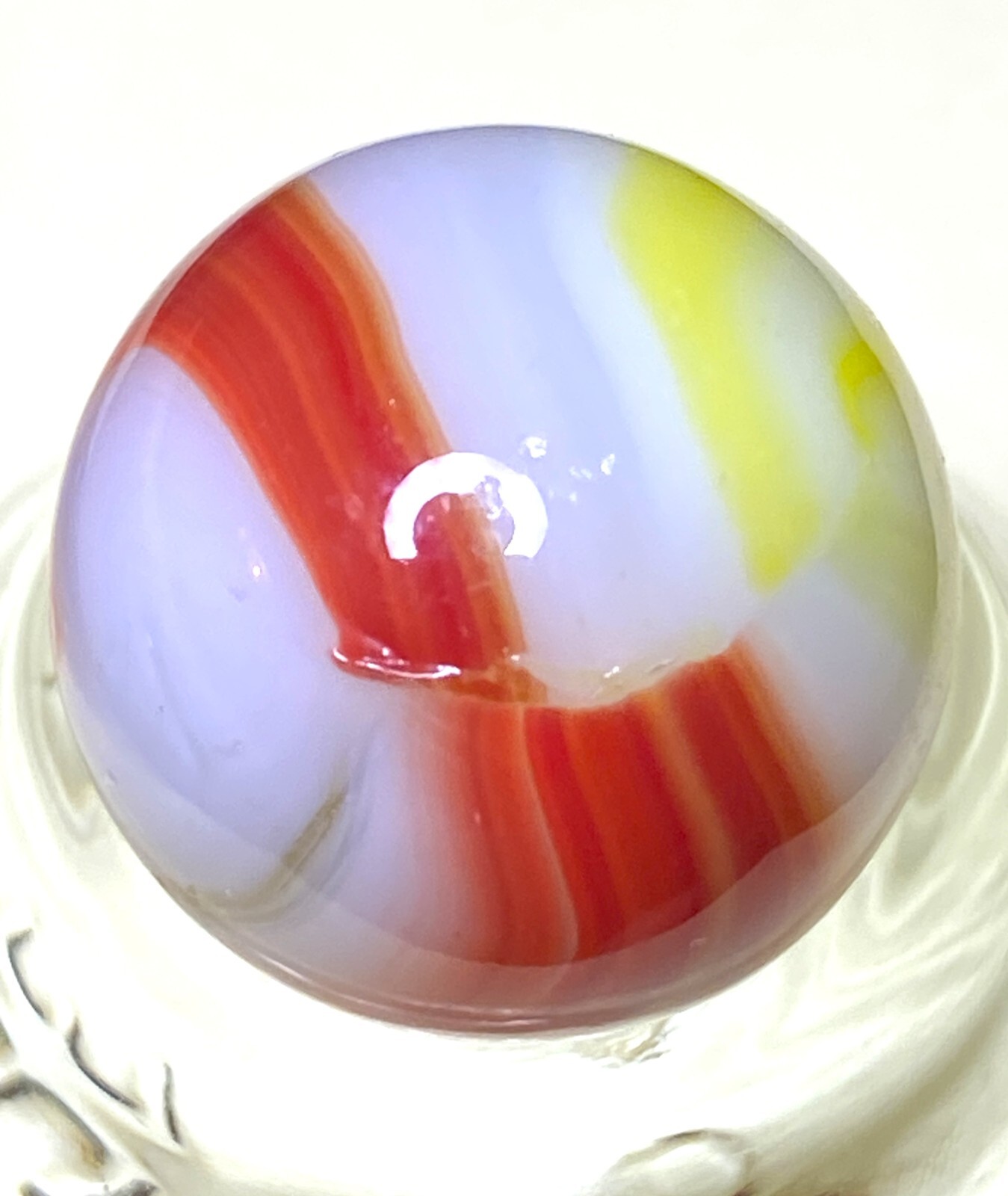 SUPER RARE XHTF “RAINBOW RED” MARBLE KING URANIUM GLOW UV SHOOTER SIZE .83″ M639