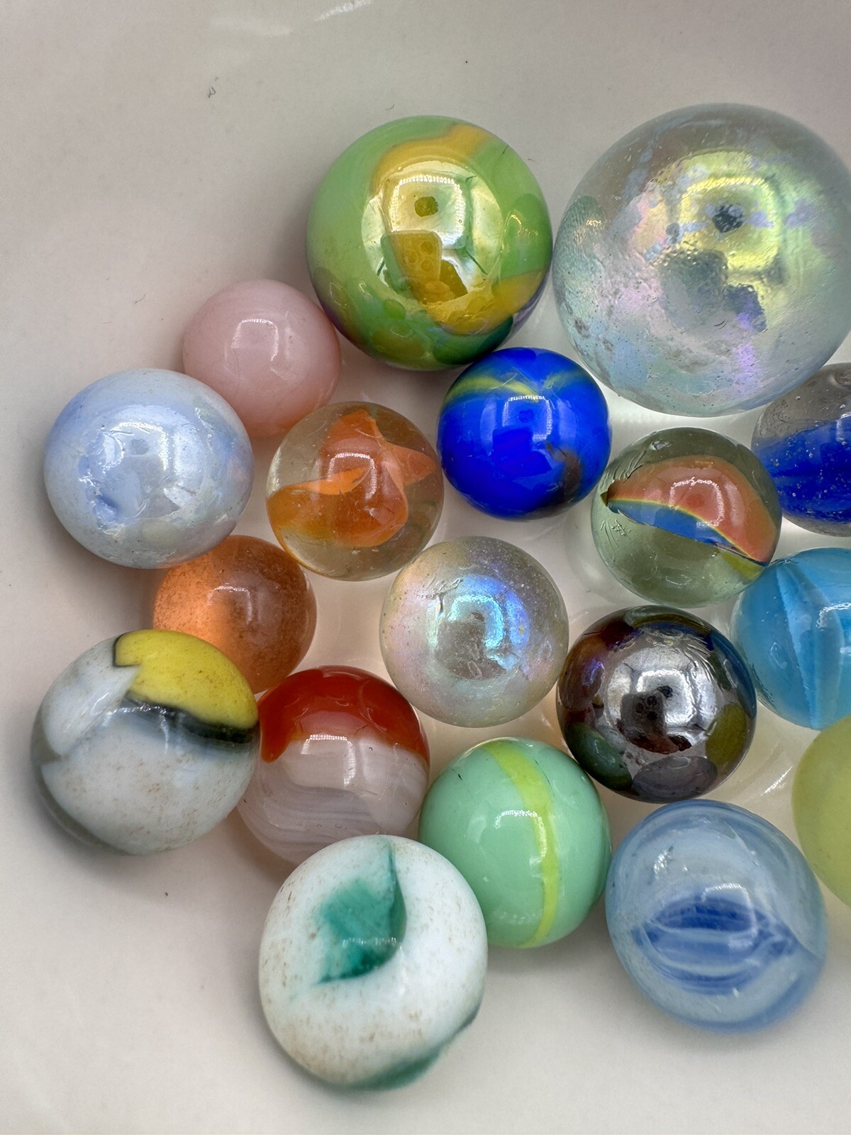 Vintage Marble Lot Of MARBLES UV Reactive Cadmium Uranium Lot #59
