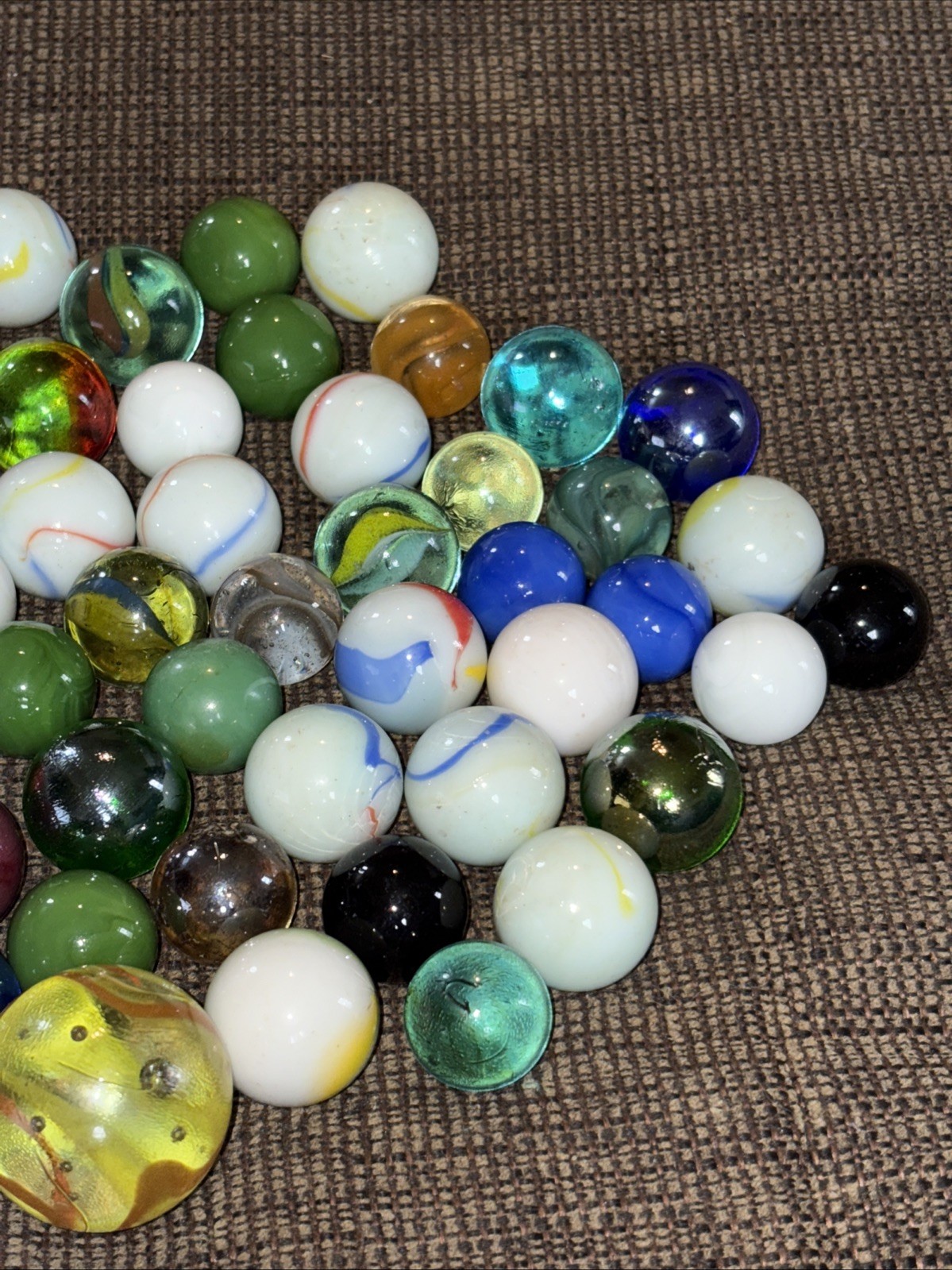 Marbles lot of 54 medium and 1 large marble