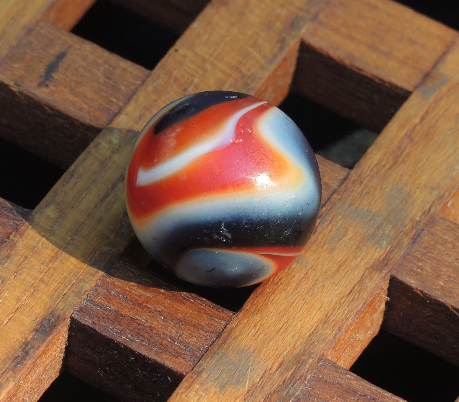 (0.75 inch) Peltier Hybrid Liberty Greycoat Miller Swirl Pattern SHOOTER Marble