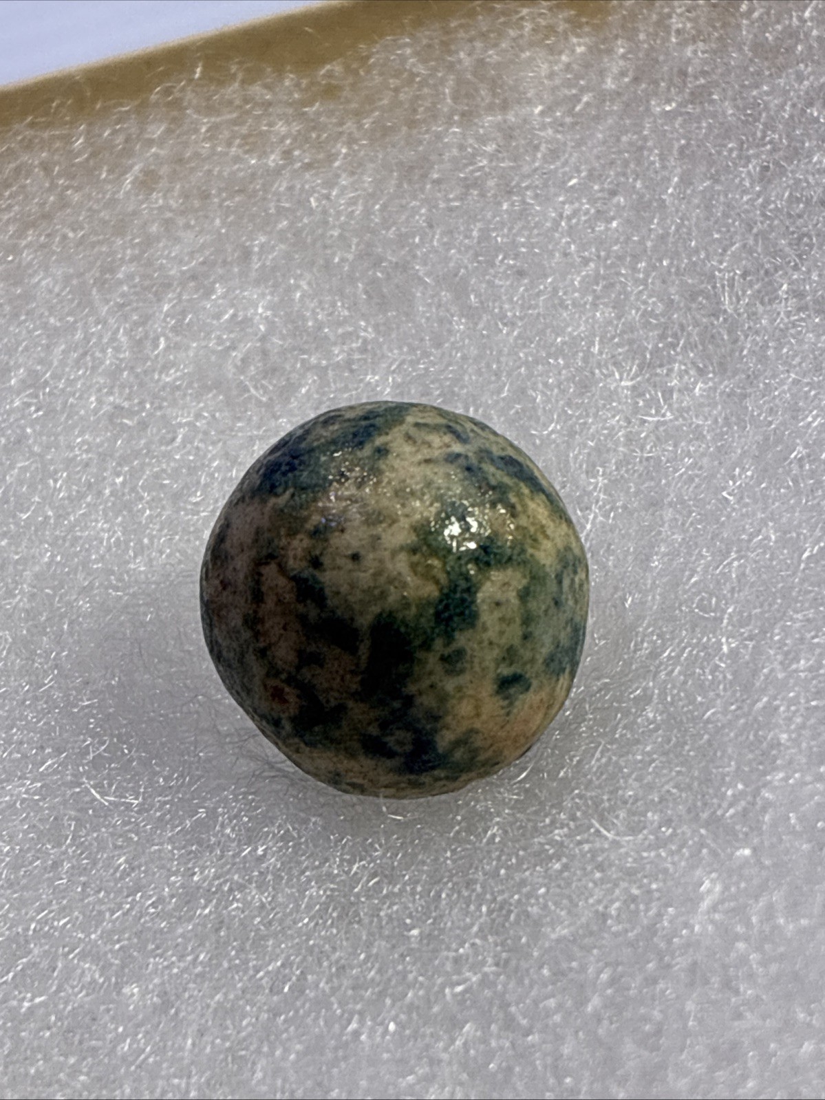 Antique Hand Made Marble; Stoneware Cobalt Blue ~.685; Vintage Toy