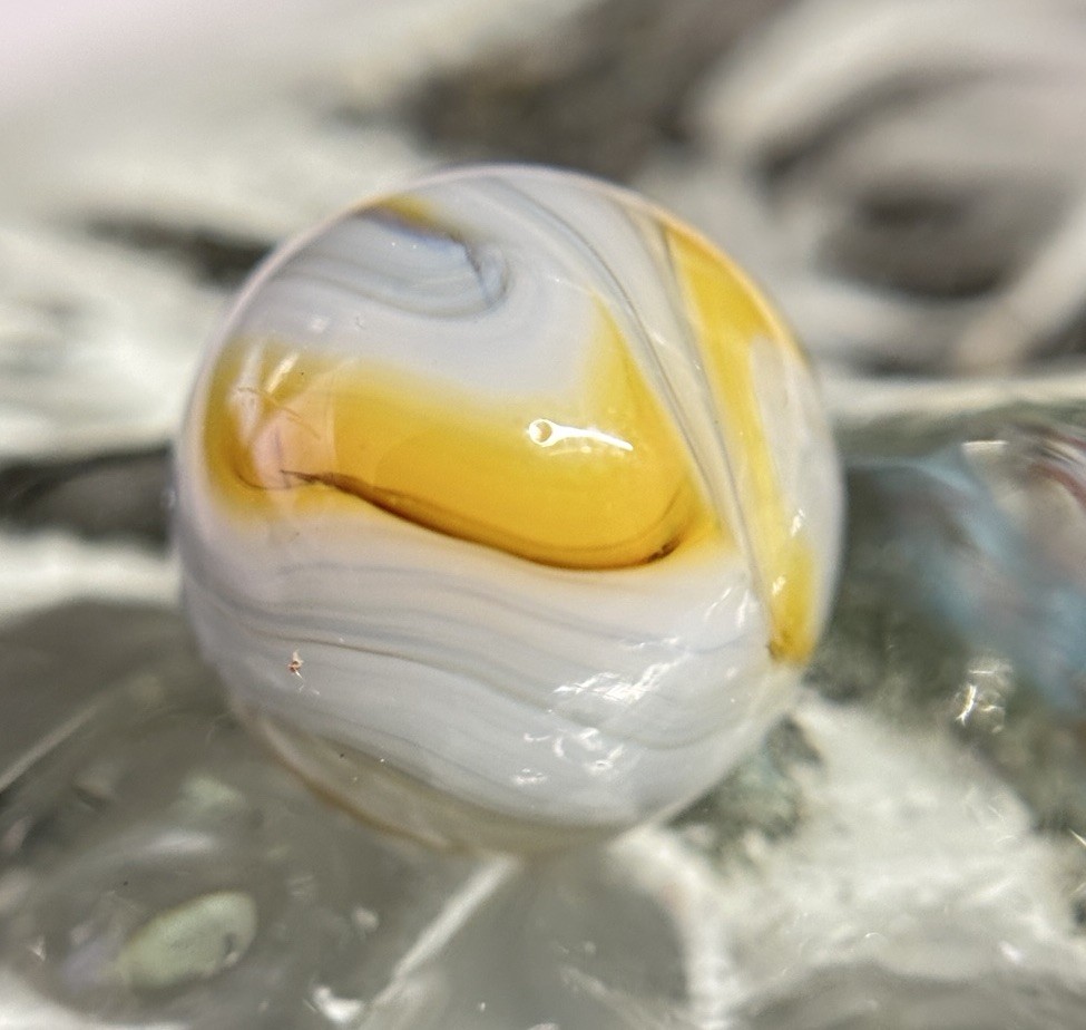 Vtg Sisterville Alley Agate Lawrence Alley Co Swirl Marble Mint Stunning .59”