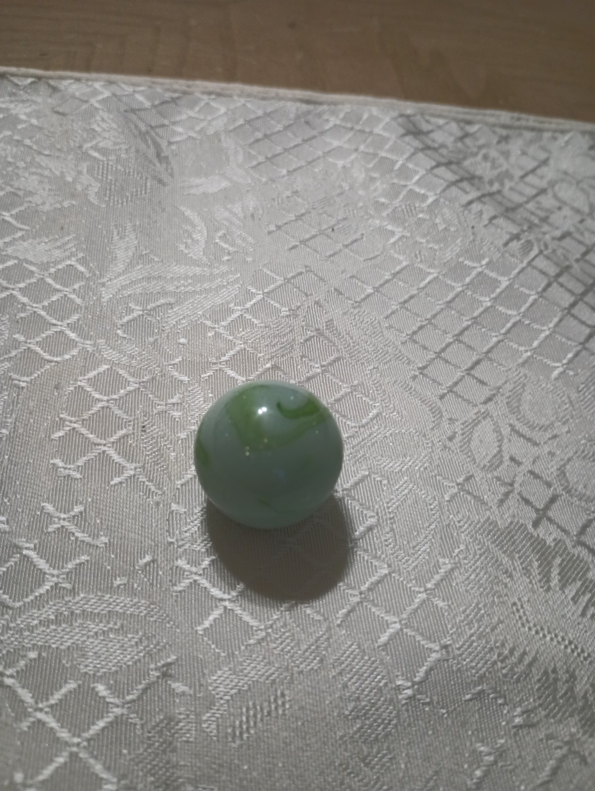 Vintage 1 Inch Opaque Green Marble Shooter Swirl Collectible