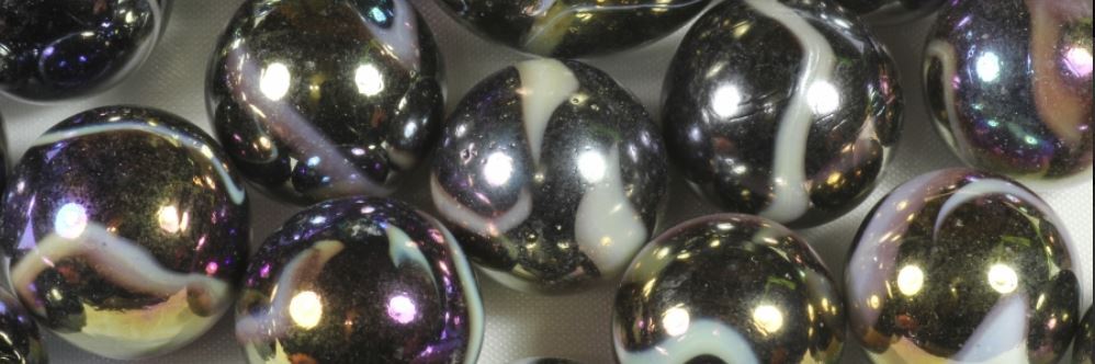 Bulk PK 100 Milky Way 16mm Glass Player Mega Marbles 5/8″ Iridescent Vacor
