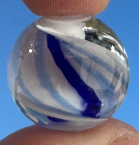 22mm STING RAY Swirl Handmade art glass Marble 7/8″ SHOOTER
