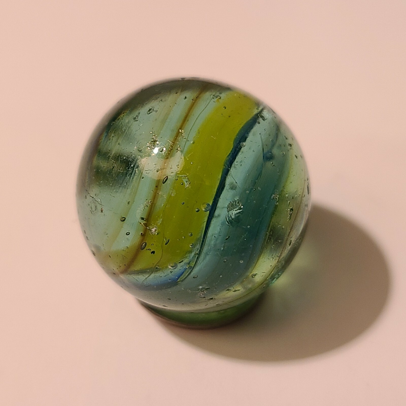 Cat Eye-Spaghetti Transition 6-(8th?) Vain 31/32″, 25mm Shooter Rare Marble