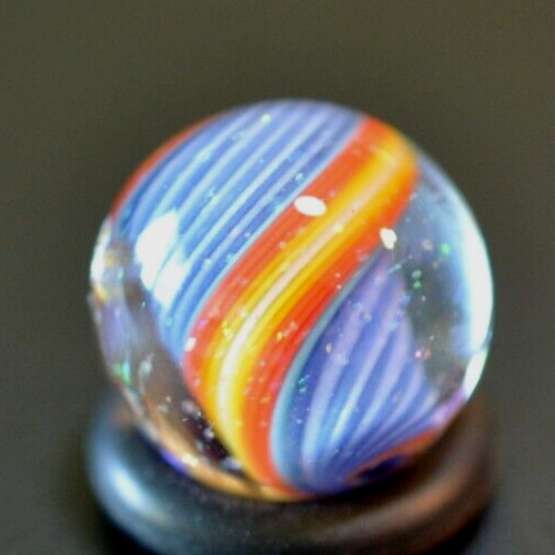 BRYAN TRILLAS GLASS MARBLE/.598″-VIOLET ZEBRA BLACKLIGHT-VIOLET UNDER BLACKLIGHT