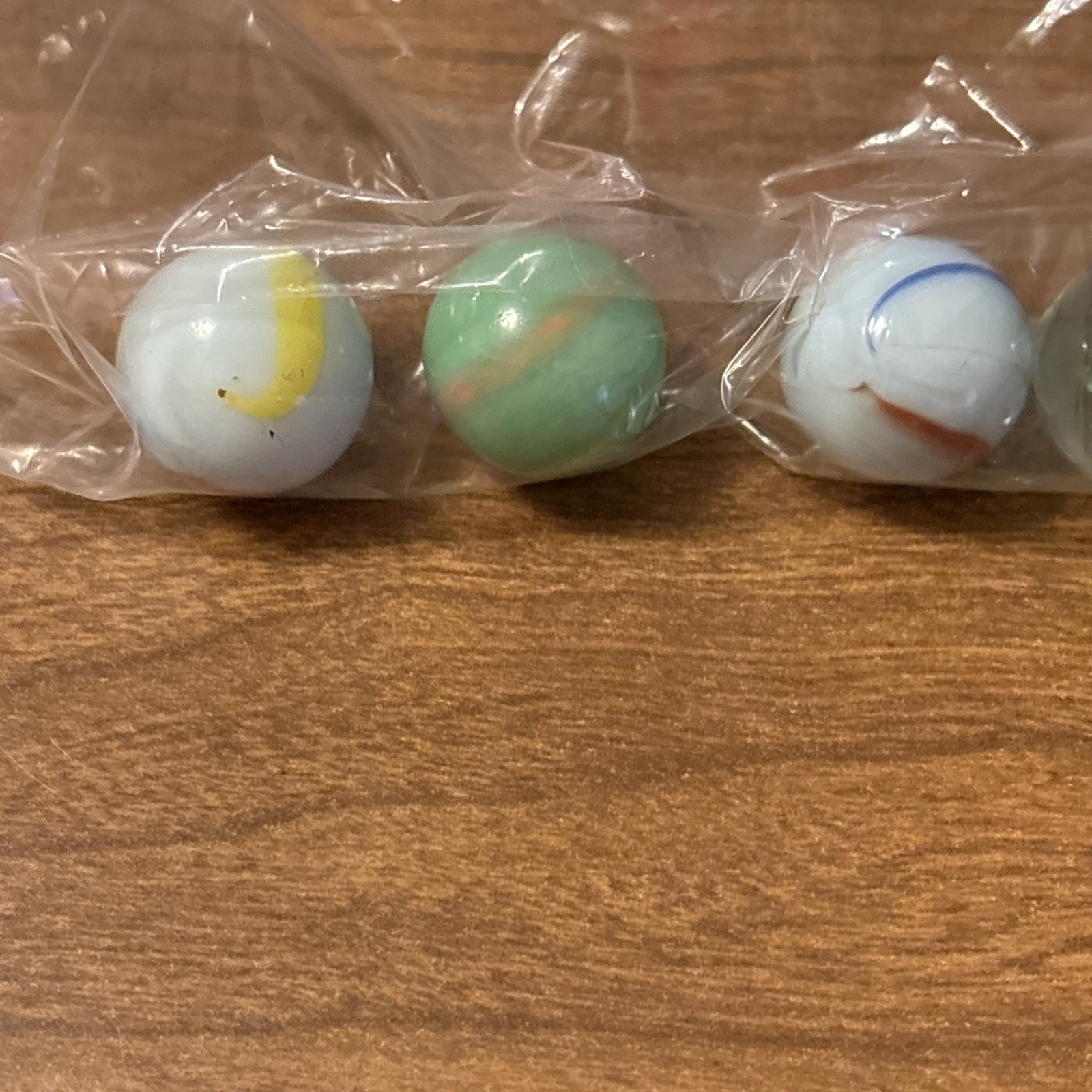 Lot Of 8 Glass Marbles As Pictured Unknown Origin/Age 4 Opaque 4 Clear