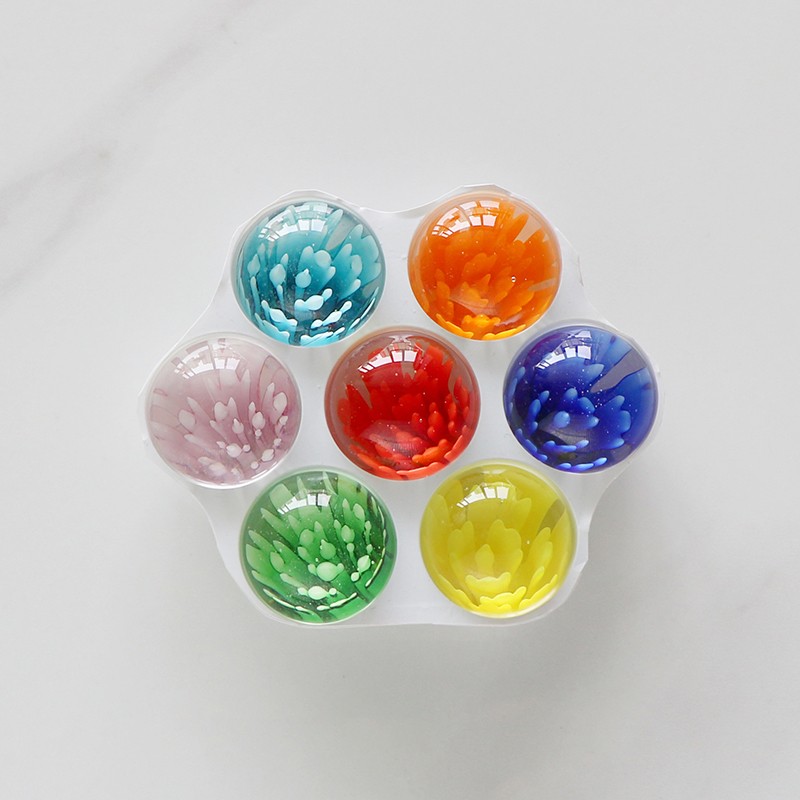 25mm Glass Beads Marbles Decorative Glass Balls DIY Decoration Kids Toy Game