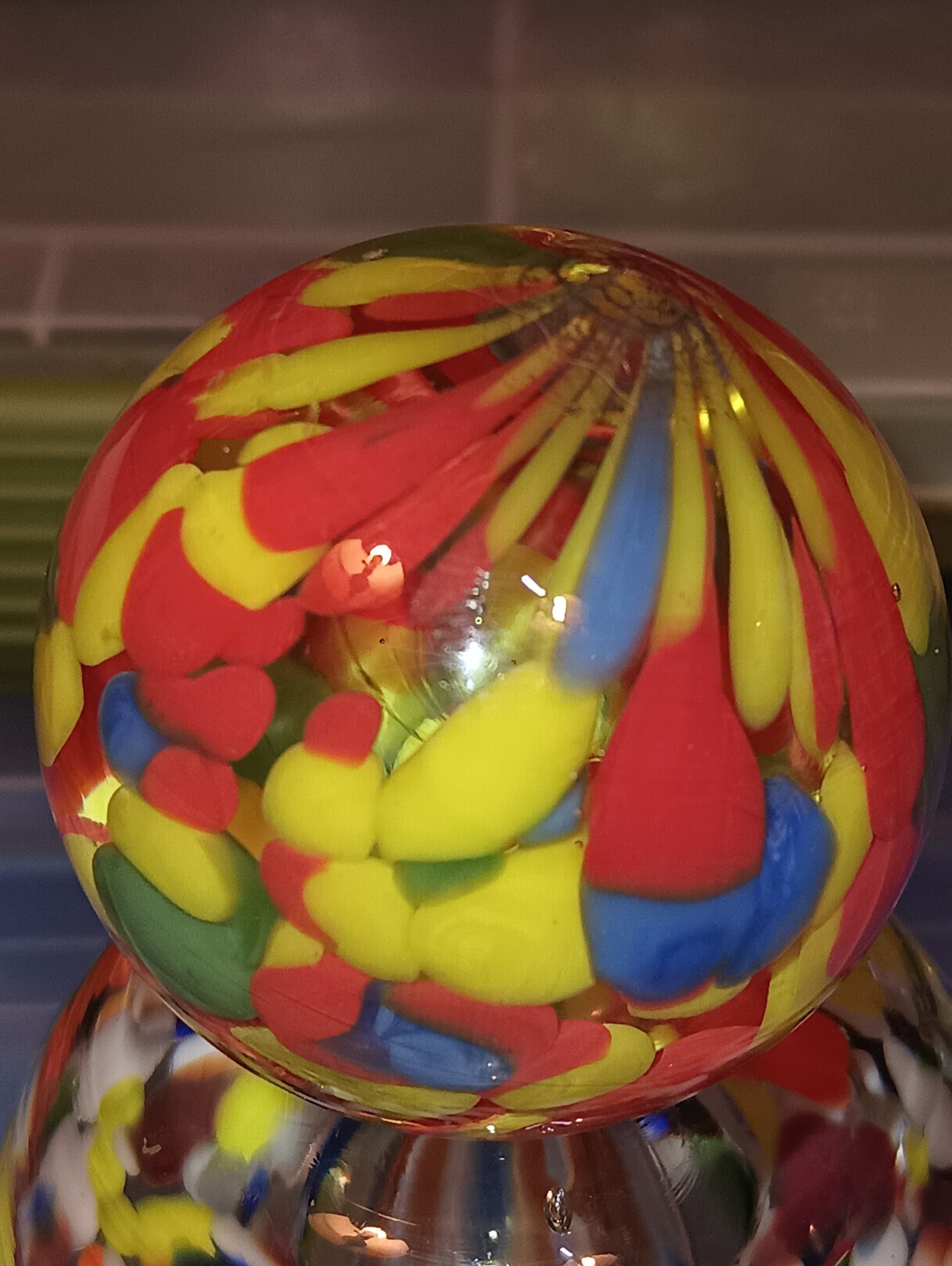 AWESOME RARE HUGE 1.89 VACOR ATMOSPHERE MARBLE!! GUINEA PATTERN!! LQQK!!