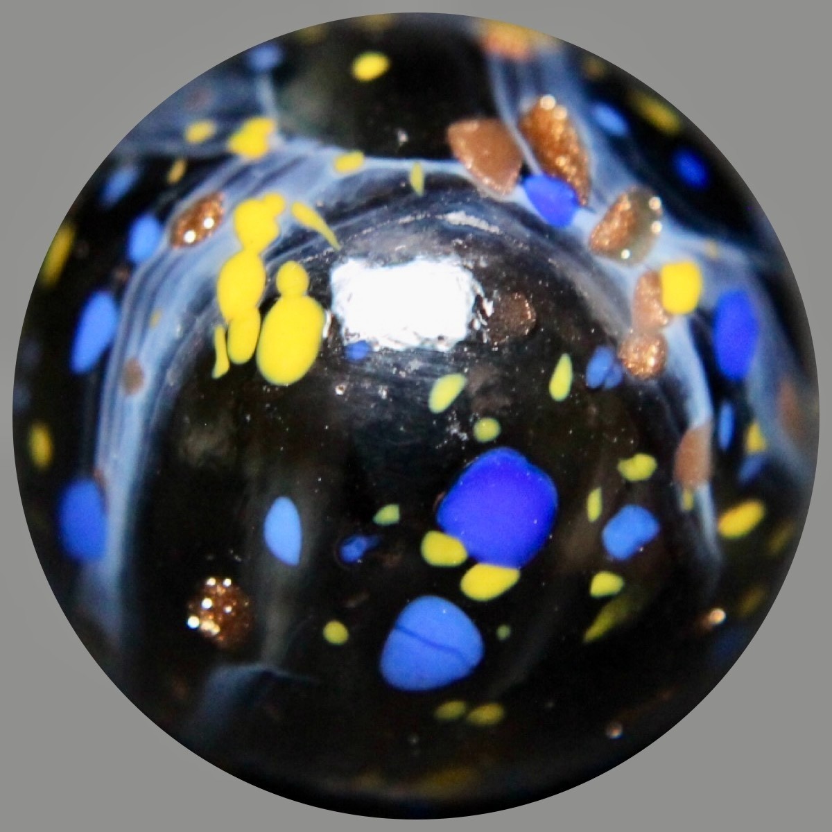 JABO Raven Marble Collector Series: Chunky Gold Lutz Guinea
