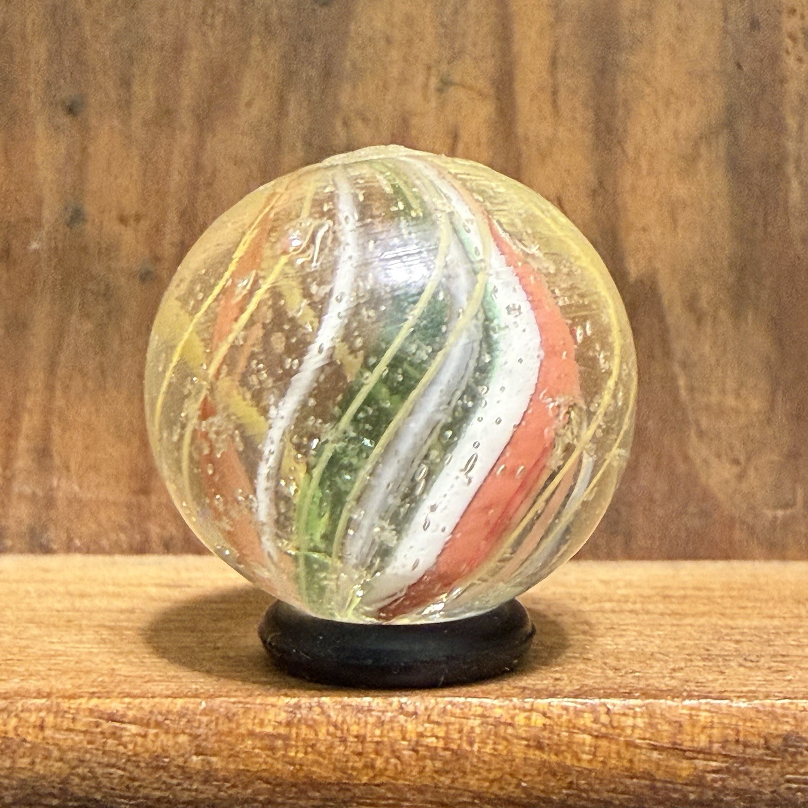 Antique German Handmade Divided Core Swirl Marble 11/16” Near Mint(-) | 272