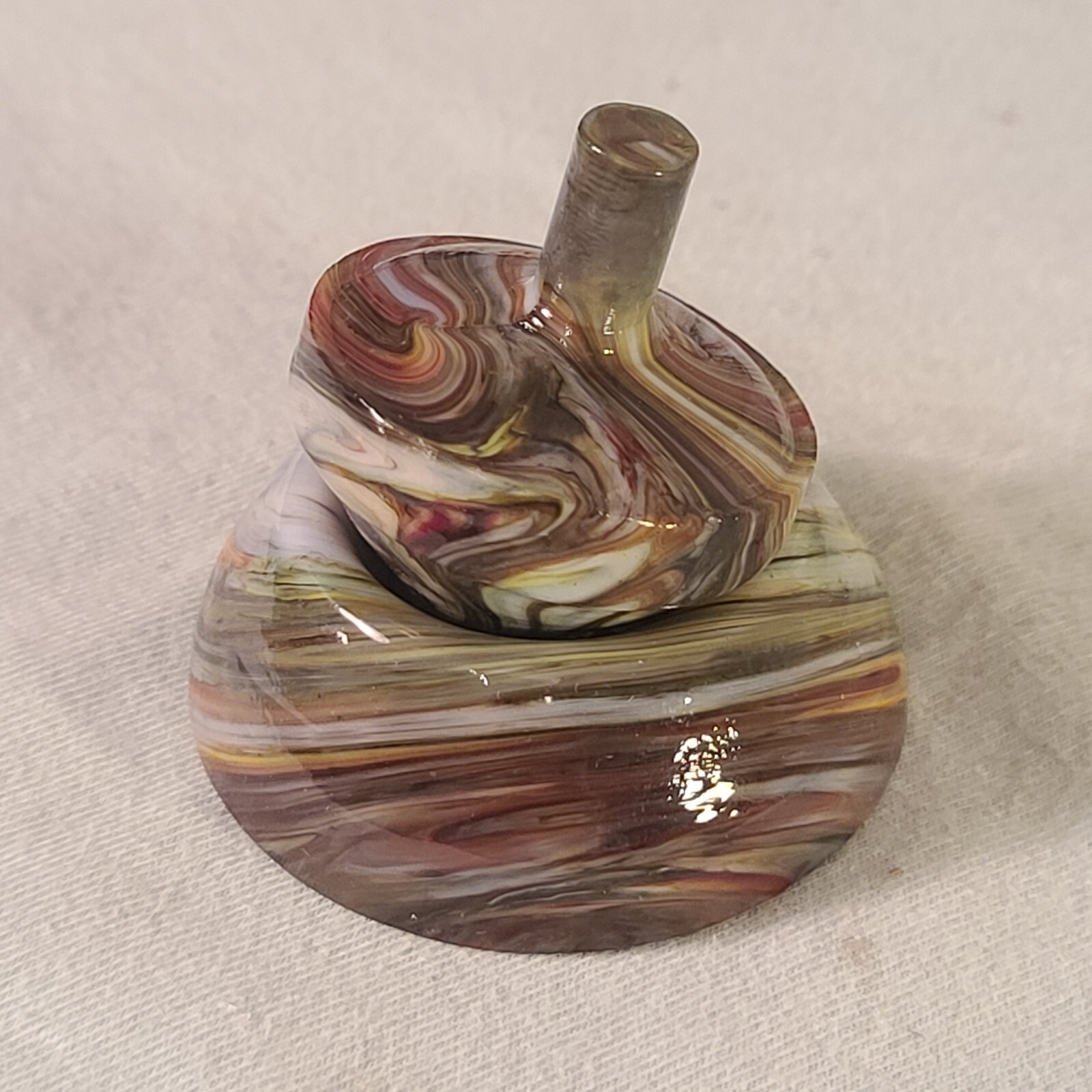 ANDY DAVIS, Glass Art Spinning Top & Base, Joker’s Run (?), #265J