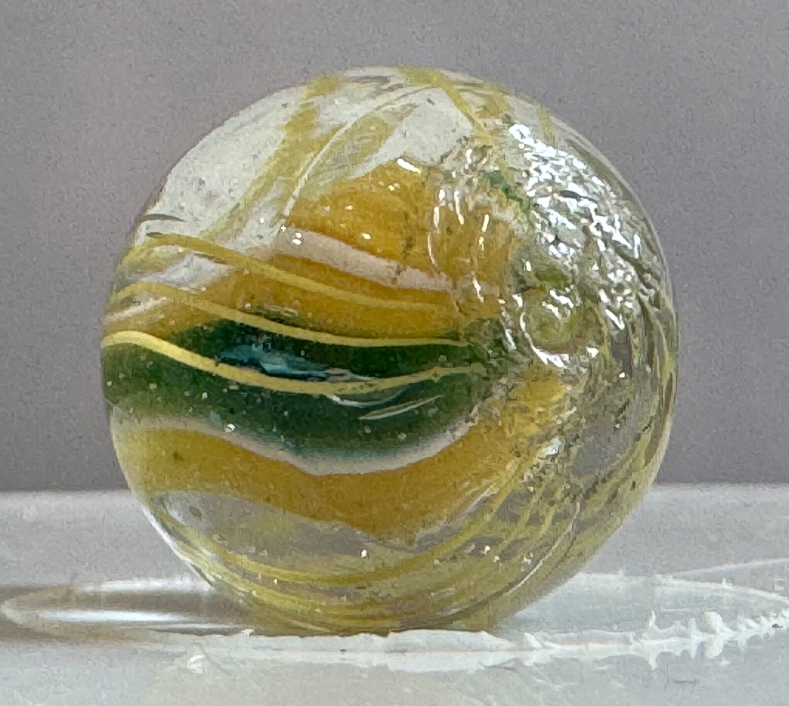 Fantastic Yellow/Green/White Solid Core Marble 18mm (23/32”)