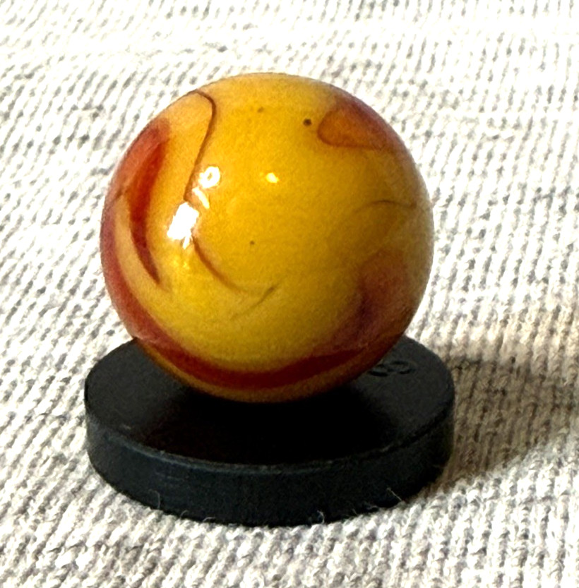 Vintage Marble – Orange-Red-Yellow Flame Dragon Swirl (?) 0.60