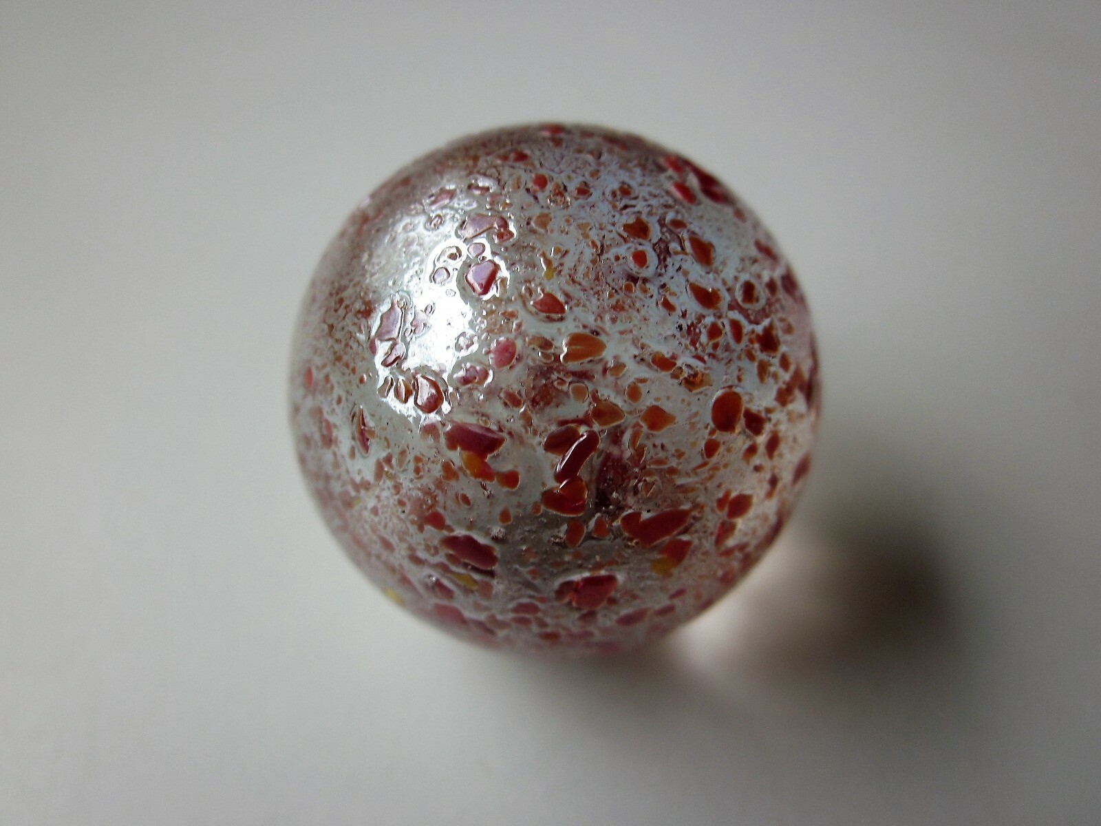 beautiful transparent with colored mosaic large SHOOTER Swirl Vintage Marble