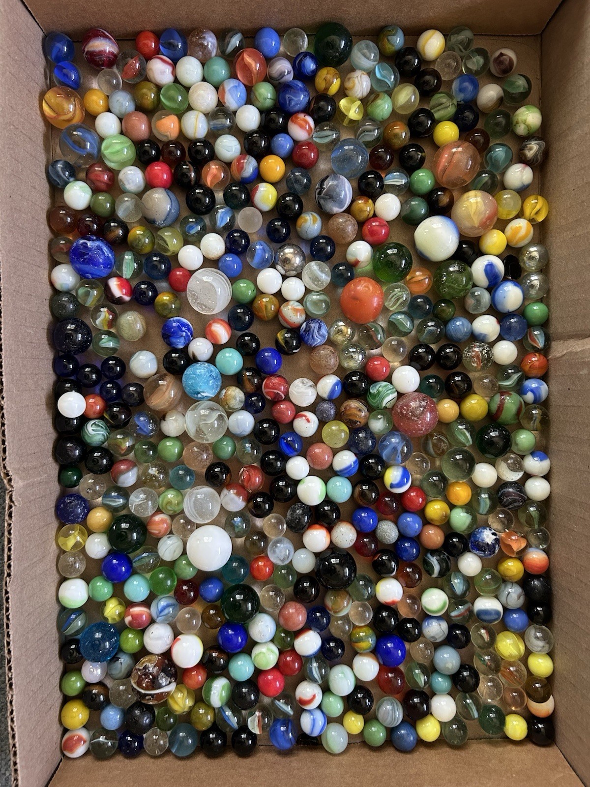 Marbles Mixed Lot 6.5+ lbs (#1) Vintage Modern Damaged to Mint Pounds of Marbles
