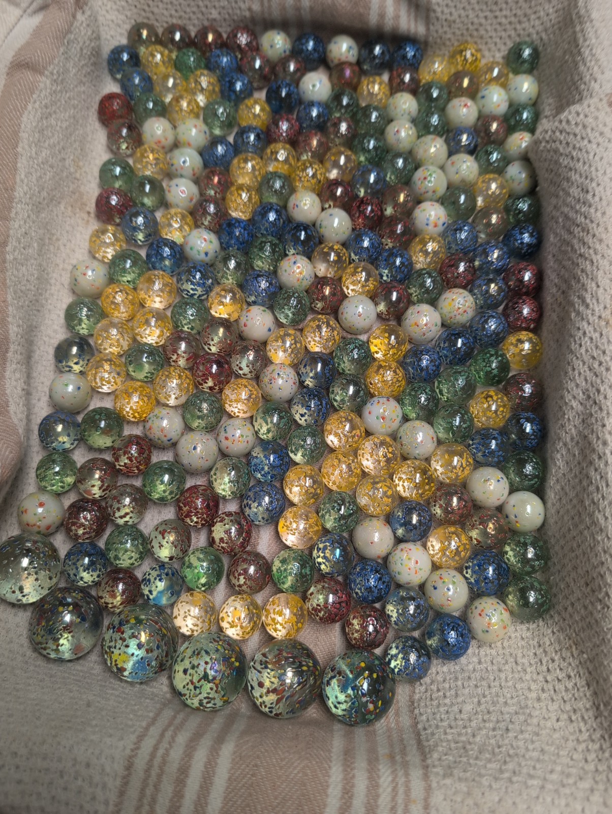 Asteroid Marble Bags 230 Regular Size And 6 Large Marbles