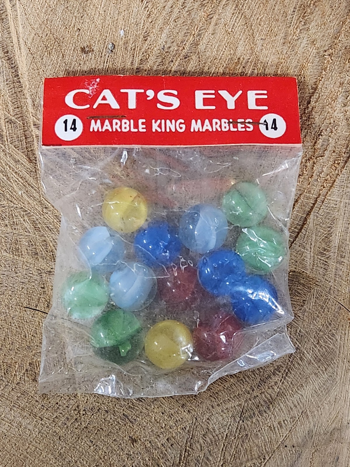14 Count Cats Eye Marble King Marbles – Original Sealed Pack / Made In USA