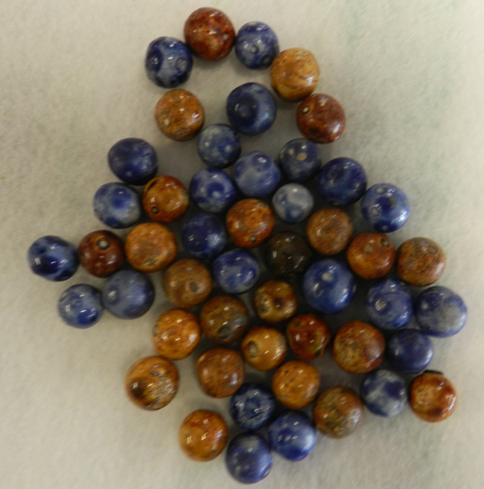 #19978m Vintage Group of 50 Small Sized Bennington Marbles .42 to .52 Inches